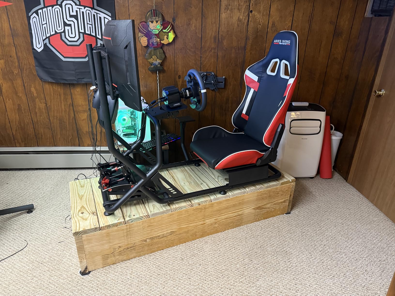 ARES WING Racing Simulator Cockpit with Monitor Mount and Seat, Formula and GT Sim Racing Cockpit Compatible with Fanatec, Thrustmaster, Logitech, Moza Racing Games on PS5, PS4, Xbox and PC customer photo 2