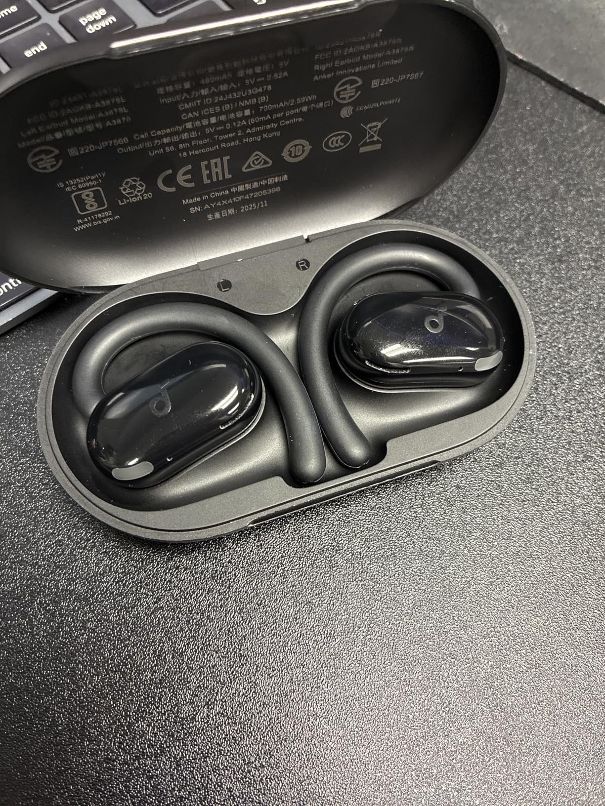 Soundcore V20i by Anker Open-Ear Headphones, Adjustable Ear Hooks, Ultra-Comfort, Snug Fit, Powerful Sound, Clear Calls, IP55, 36H Playtime, Bluetooth 5.4 Wireless Earbuds, Multipoint Connection customer photo 2