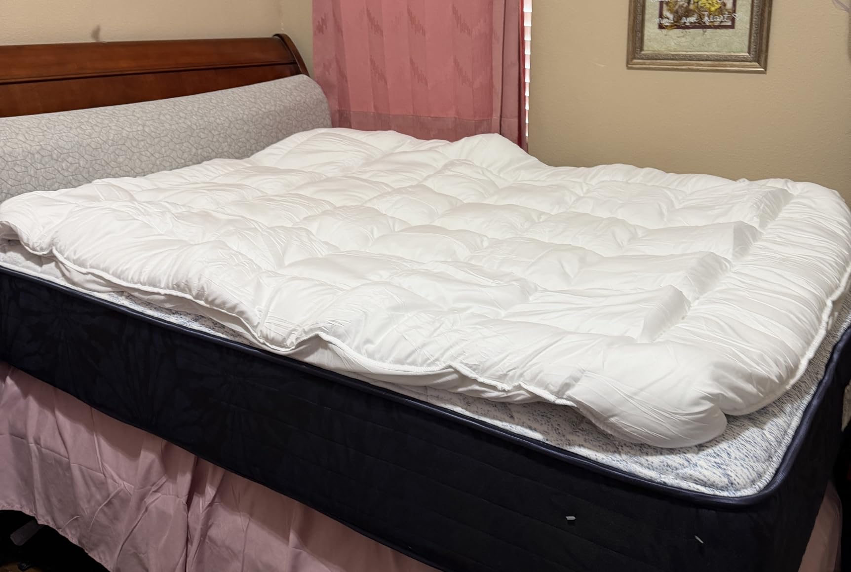 King Mattress Topper Viscose Derived from Bamboo, Thick Pillow Top Mattress Pad with Stretchable Pockets for 6