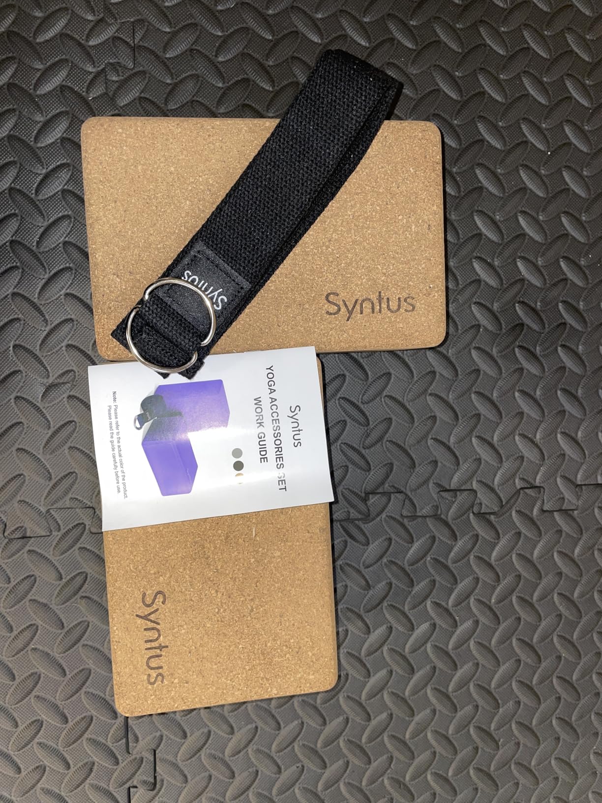 Syntus Yoga Block and Yoga Strap Set, 2 Soft Non-Slip Yoga Blocks 9×6×4 inches, 8FT Metal D-Ring Strap for Yoga, General Fitness, Pilates, Stretching and Toning customer photo 1