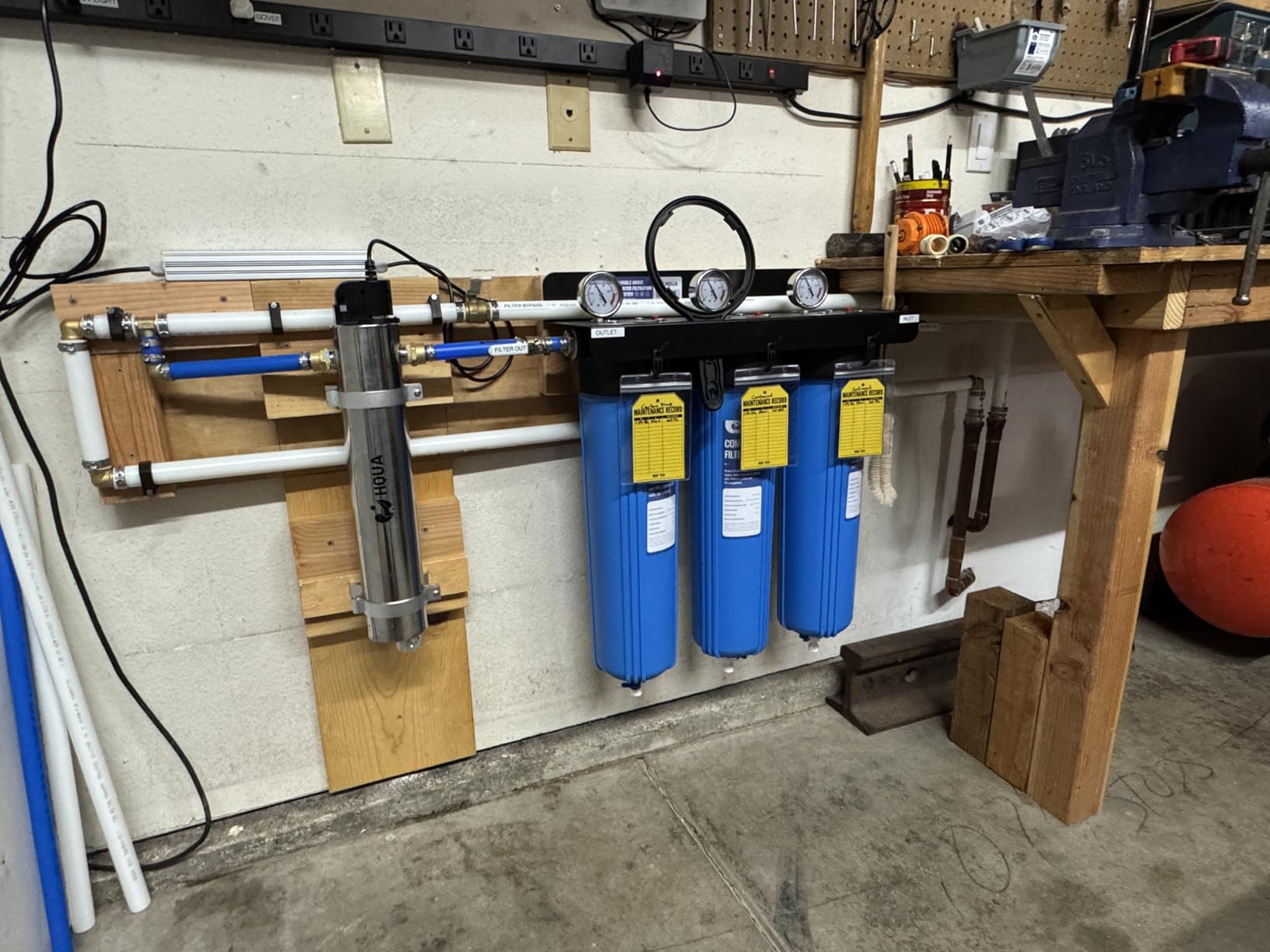 HQUA WF3-01 3-Stage Whole House Water Filtration System, Reduces Heavy Metals (Lead, Mercury, Copper, Nickel, Chromium), Chloramine, Sediment, Odor, and VOC's customer photo 2