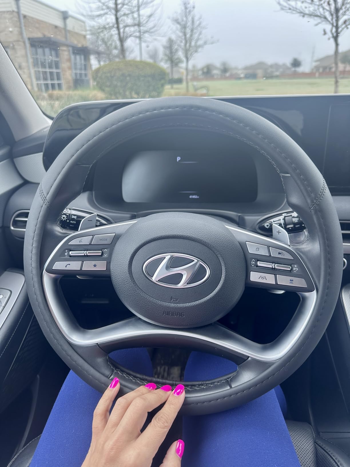 EcoNour Car Steering Wheel Cover | Premium & Durable PU Leather with Anti-Slip Design | Universal Fit 14.5