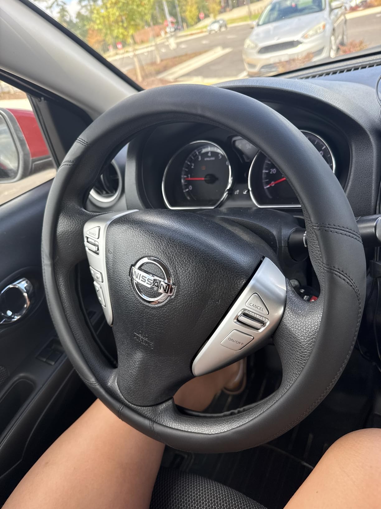 EcoNour Car Steering Wheel Cover | Premium & Durable PU Leather with Anti-Slip Design | Universal Fit 14.5