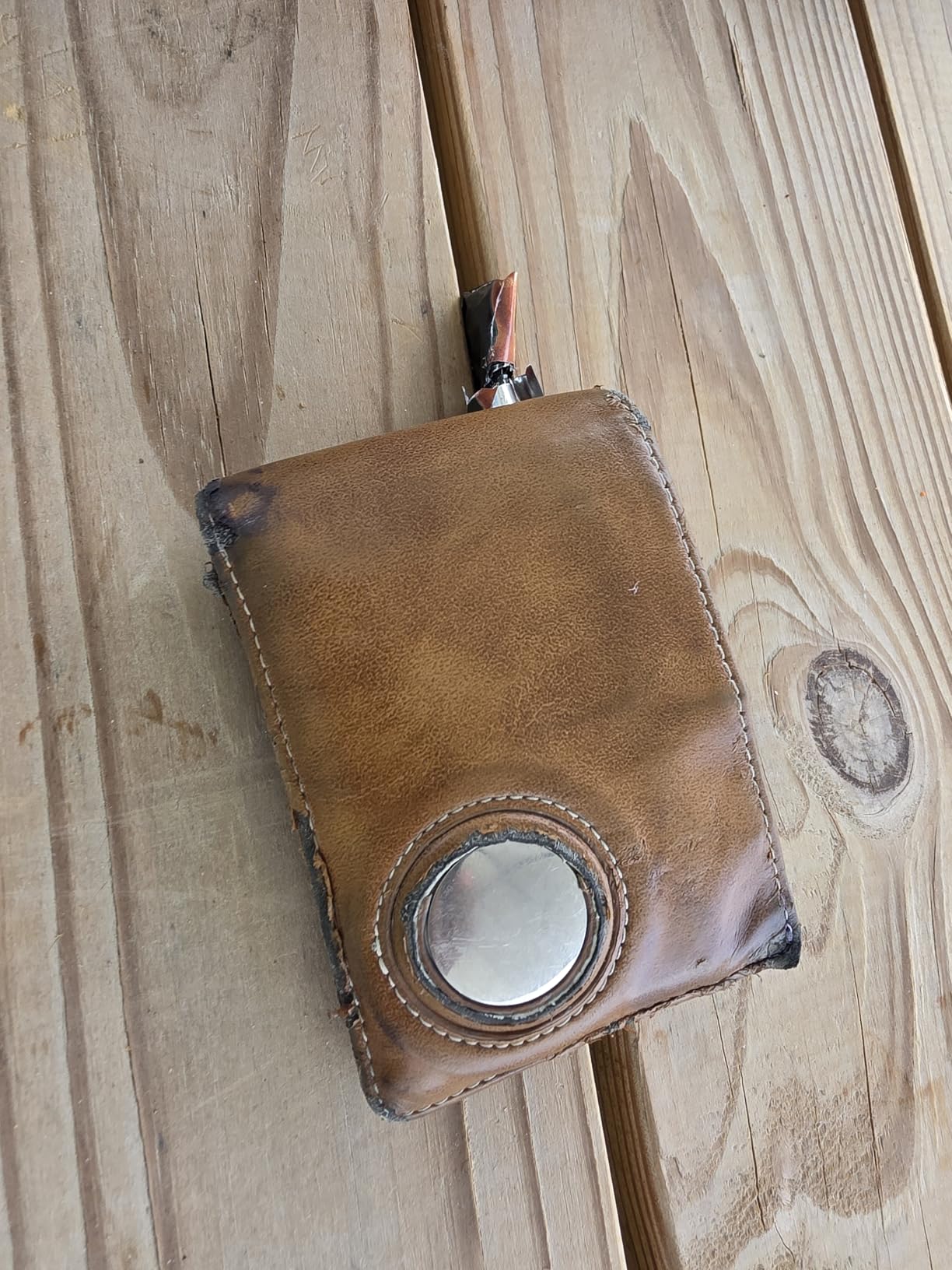 furid Leather Wallet Compatible with Airtag: Slim Air Tag Wallet for Men RFID Blocking, Bifold, Front Pocket, Minimalist Card Holder customer photo 1