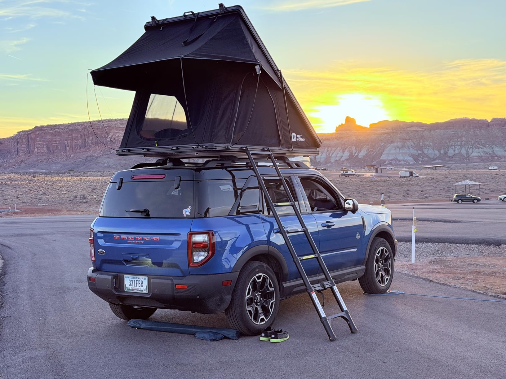 Rooftop Tent Hard Shell, Solar Panel Roof top Tent Hardshell, pop up Rooftop Camping for Jeep Truck Car SUV Van Wrangler. customer photo 2