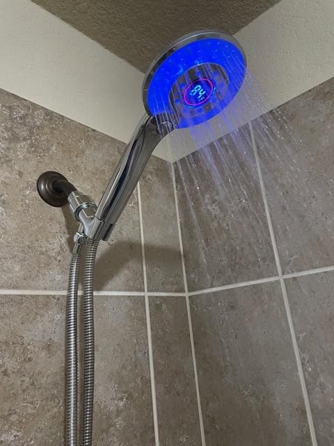 LED Shower head with Temperature Display, High Pressure Shower Head with 59
