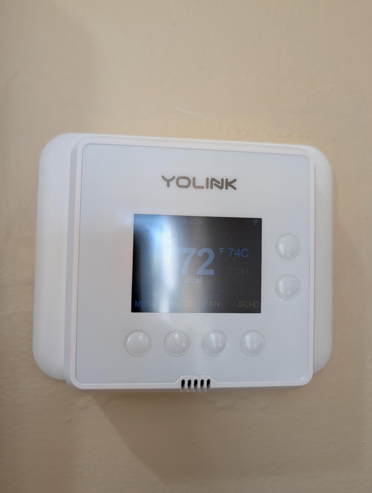 YoLink Thermostat 2, Smart Home & Commercial Thermostat with Dual-Stage Heating & Cooling, Heat Pump Support, External Sensors, Remote App Control, Alexa & Google customer photo 1