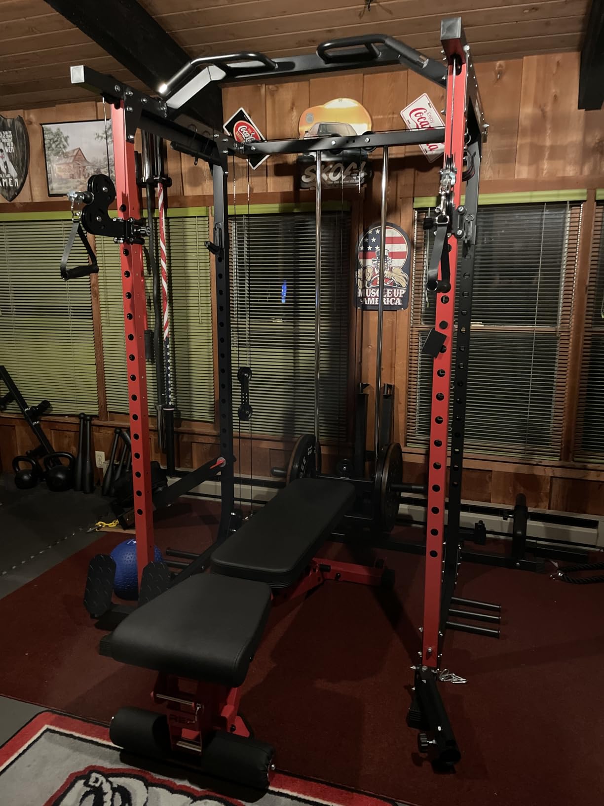 ARMAC Power Cage,1500lbs Multi-Function Power Rack with Adjustable Cable Crossover System customer photo 1