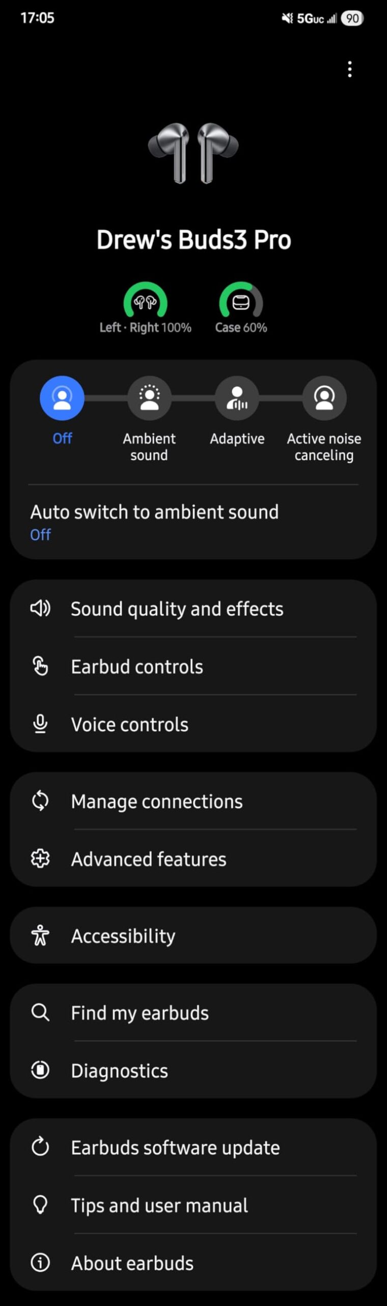 Samsung Galaxy Buds 3 Pro AI True Wireless Bluetooth Earbuds, Noise Cancelling, Sound Optimization, Redesigned Comfort Fit, Silver [US Version, Amazon Exclusive, 2Yr Warranty] customer photo 1