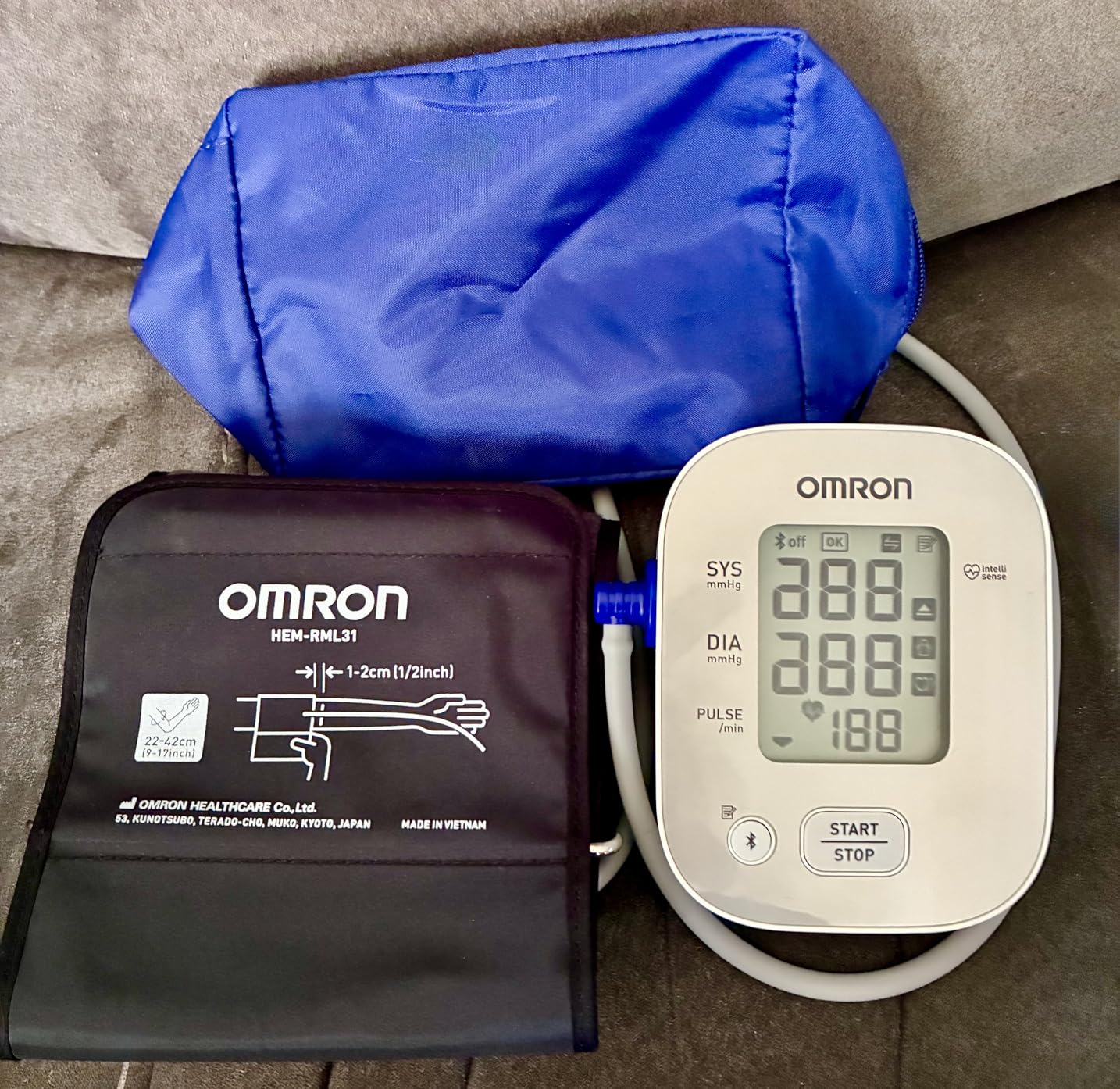OMRON Bronze Blood Pressure Monitor for Home Use & Upper Arm Blood Pressure Cuff - #1 Doctor & Pharmacist Recommended Brand - Clinically Validated - Connect App customer photo 1