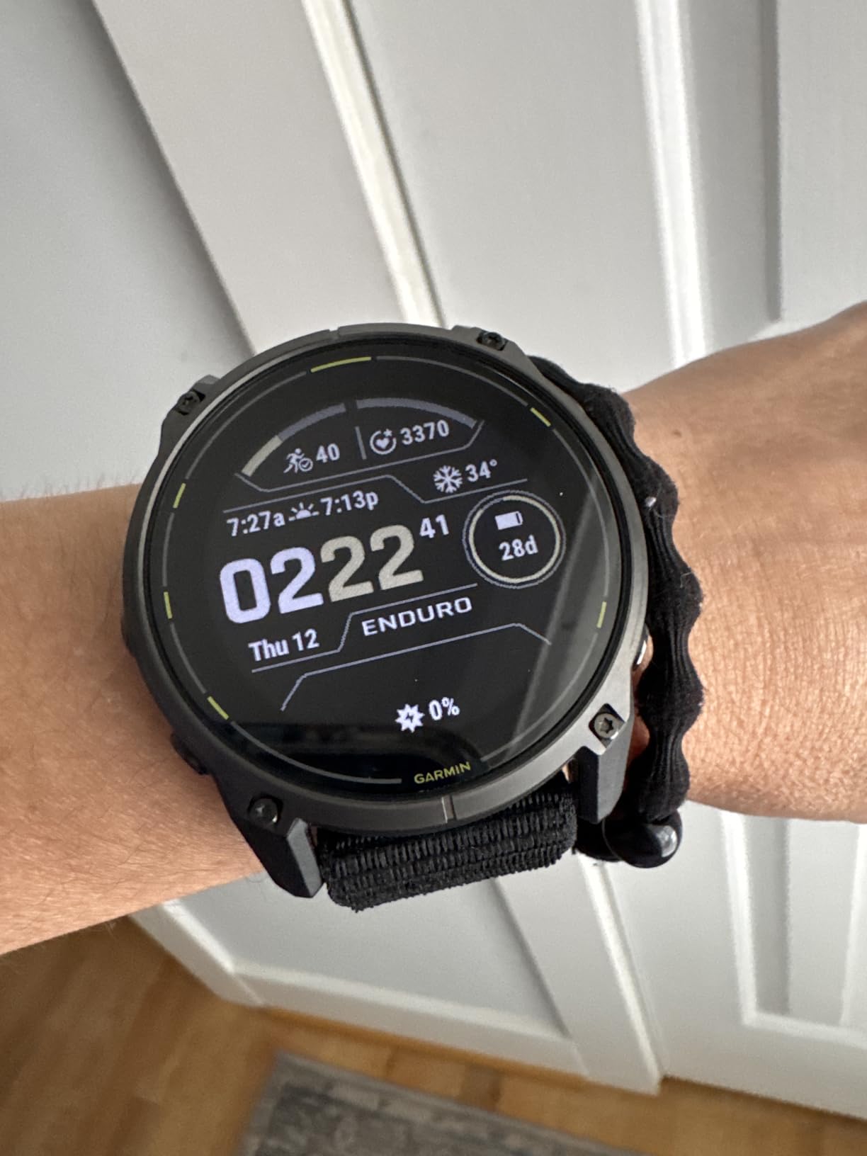 Garmin Enduro 3 - 51 mm, Solar, Sapphire, Ultraperformance GPS Smartwatch, Extreme Battery Life, Detailed Mapping, Built-in LED Flashlight, Carbon Gray DLC Titanium customer photo 1