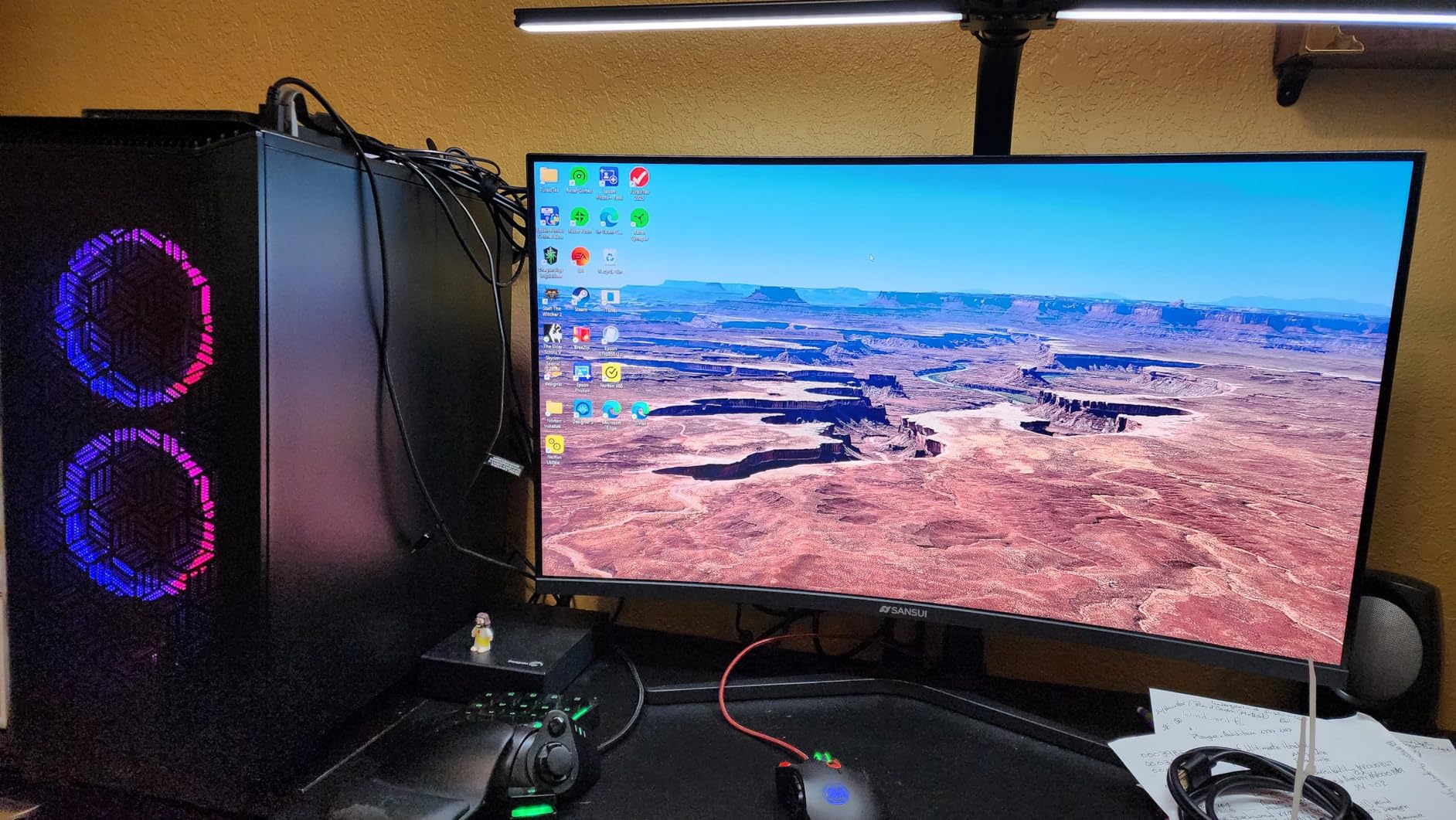 SANSUI 32 Inch Curved 240Hz Gaming Monitor High Refresh Rate, FHD 1080P Gaming PC Monitor HDMI DP1.4, Curved 1500R, 1Ms MPRT, HDR,Metal Stand,VESA Compatible(DP Cable Incl.) customer photo 2