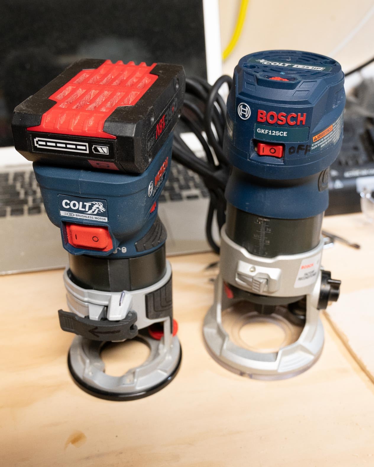 BOSCH GKF18V-25N 18V Brushless Colt Palm Router | Cordless Power and Precision for Woodworking Projects - Includes Dust Extraction System and Variable Speed Control (Bare Tool) customer photo 1