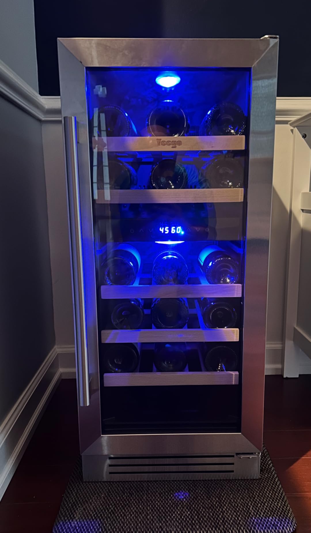 Yeego Wine Fridge Cooler - 15 Inch Wine Fridge Hold 33 Bottles, 40-65°F Wine Refrigerator Glass Door, Built in, Freestanding Under Counter Fridge customer photo 1