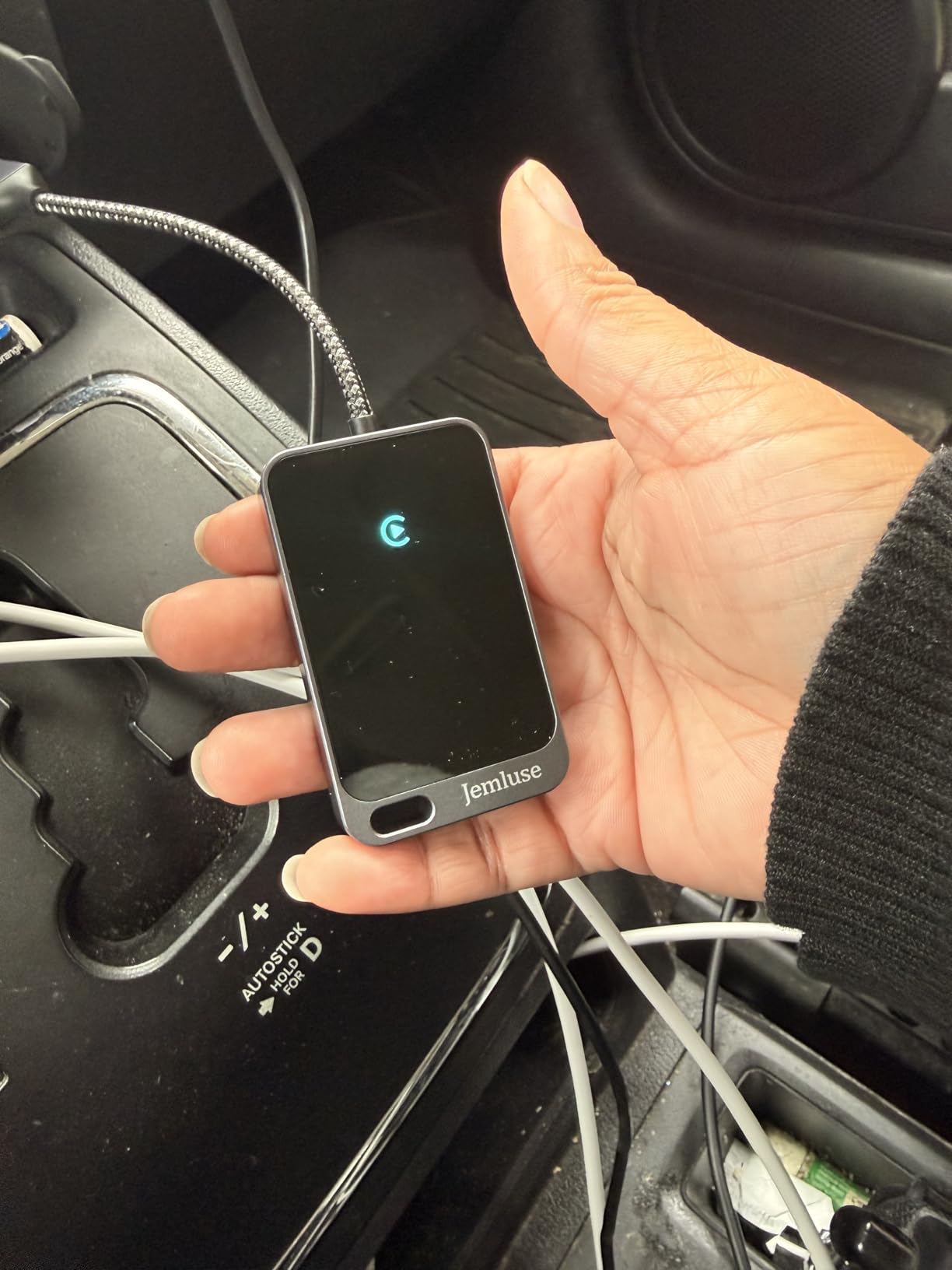 Jemluse Wireless CarPlay Adapter for Apple iPhone - Multi-User Seamless Connection for Convert Wired to Wireless Car Play Adapter - No Latency from iOS 10+ to Screen w/USB C (Gray) customer photo 1