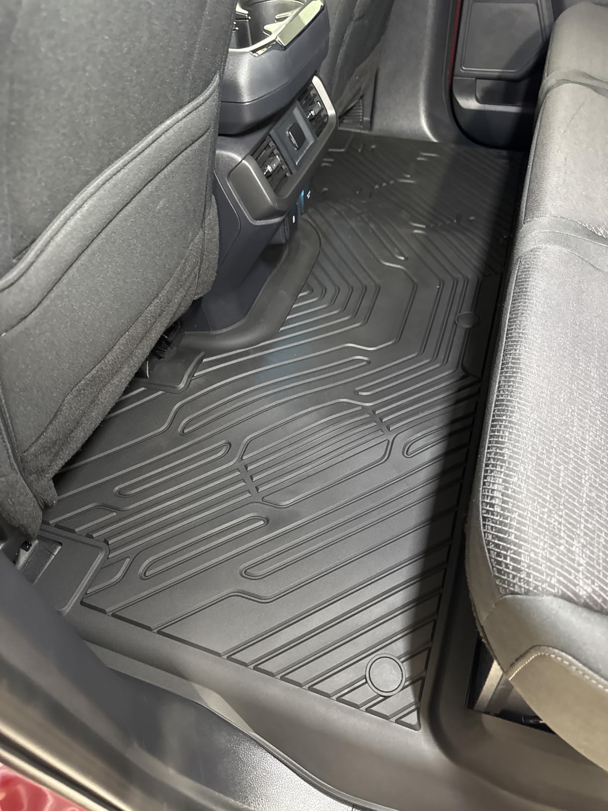 3W Floor Mats Fit for Ford F250 F350 F450 F550 2017-2025 2026 Super Duty Crew Cab Bucket Seat with Under Seat Storage, All Weather TPE Custom Fit F 250 Floor Liner(Not for Vinyl Floor), Upgraded customer photo 2