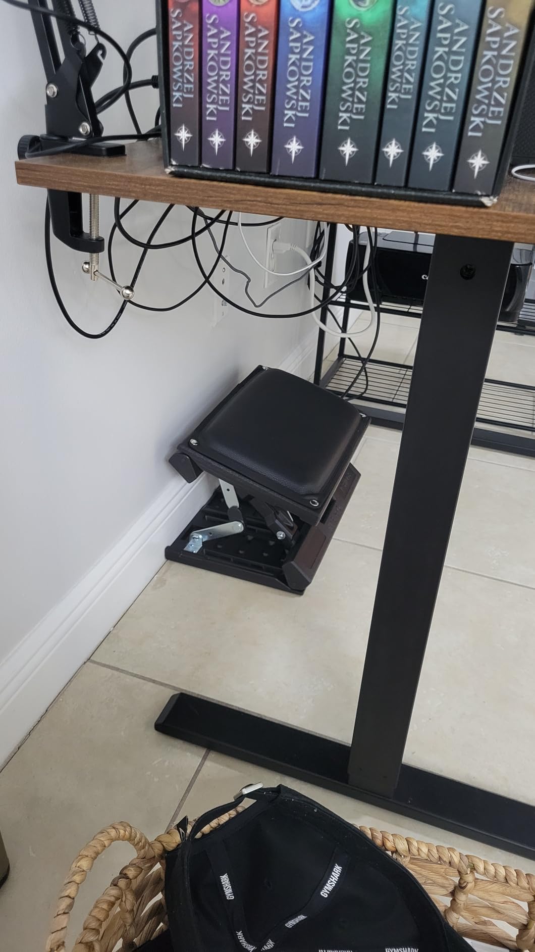 Scalebeard Foot Rest for Under Desk at Work, Height Adjustable Infinite Angle Ergonomic Foldable Footrest for Office, Gaming, Computer, Removable Pad Desk Foot Stool with Massage Beads, for All Seasons customer photo 1