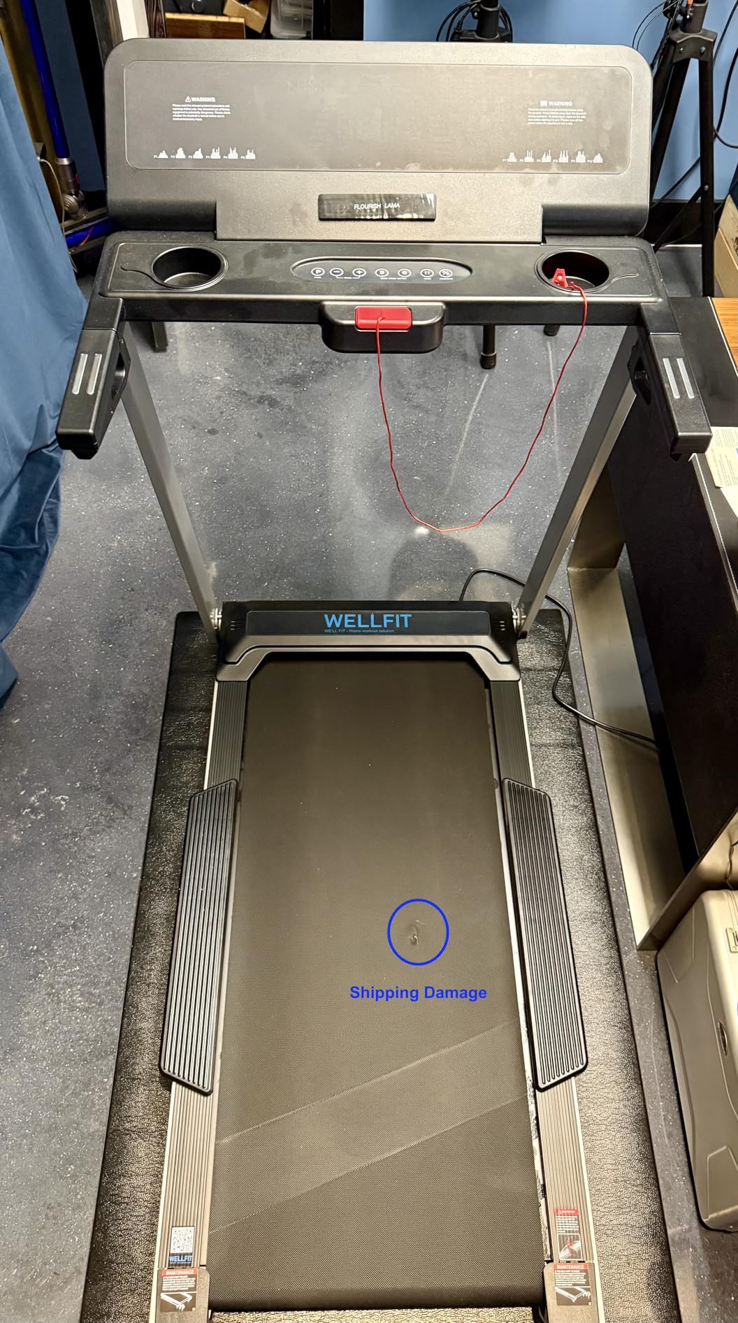 WELLFIT Home Treadmill, 2 Level Incline Heavyduty Treadmill with Pulse Sensor, 4.0 HP, 10 MPH, 450 lbs Capacity, 20'' x 45'' Running Area Treadmills with Bluetooth Player & LED Display customer photo 1