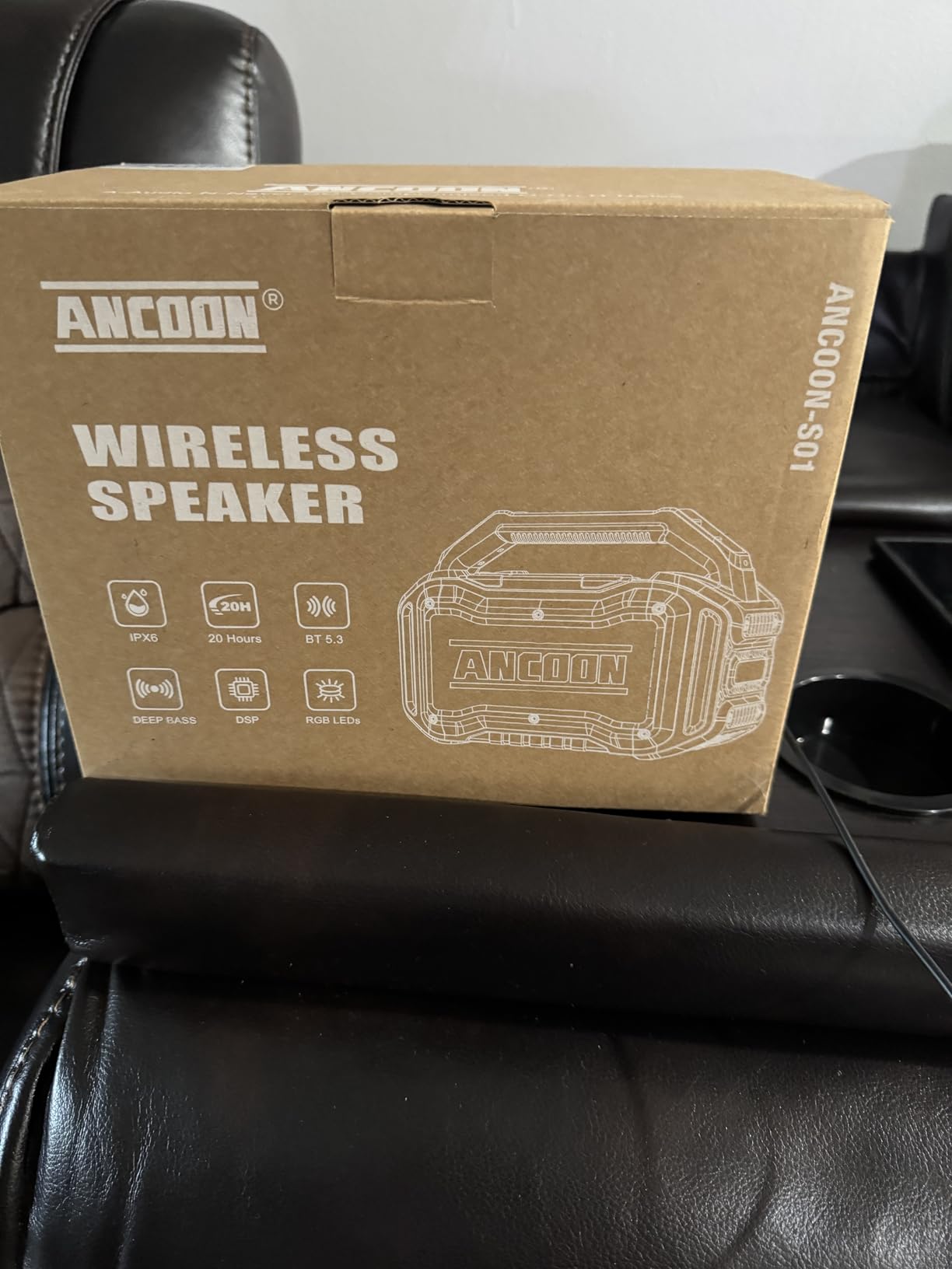 ANCOON Speakers Bluetooth Wireless: 80W(Peak) Loud Speaker with Bass, 20H Playtime, IPX6 Waterproof, Large Jobsite Speakers for Work, Outdoor, Workshop, Garage, Portable Speaker with TWS (Black) customer photo 1
