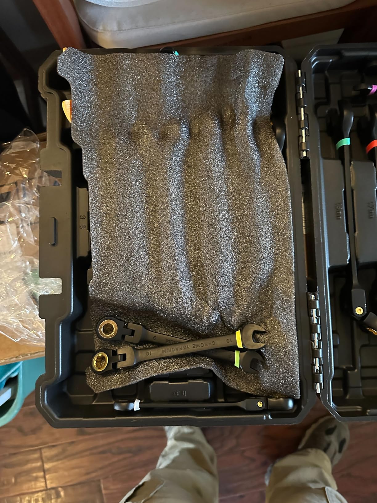 GRENPRO Ratcheting Wrenches Set, Combination Wrench Sets With Organizer Box, 23PC SAE & Metric And Standard, 1/4