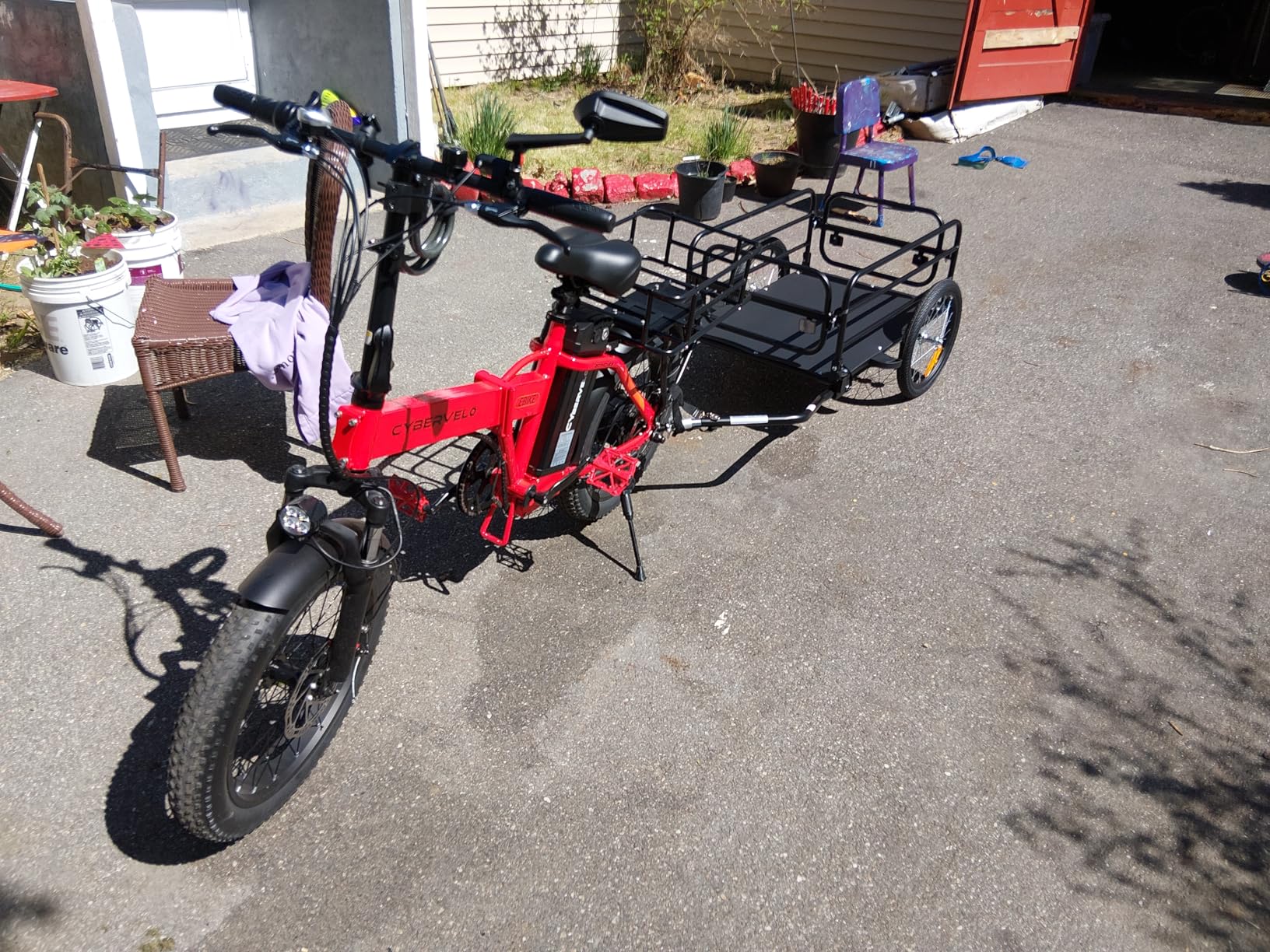 Cybervelo 1000W Folding Electric Bike, 48V 20.8AH Large Removable Battery E-Bike, 30+MPH, 80 Miles Max Range, 20