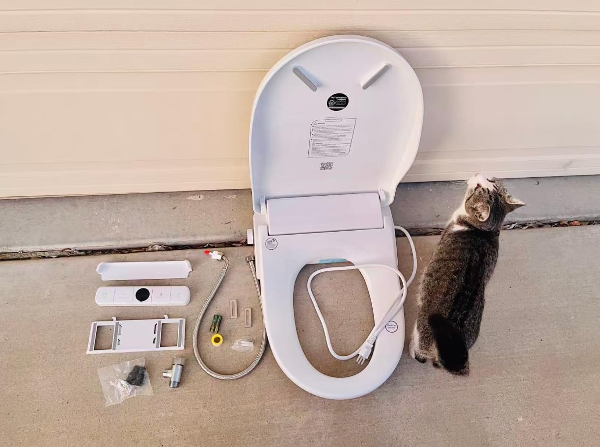Tadashi Bidet Toilet Seat Elongated, Heated Toilet Seat, Instant Warm Water & Dryer, Feminine & Rear Wash, Self-Clean Nozzle, Slow Close Lid, Child/ECO/Silent Mode customer photo 2