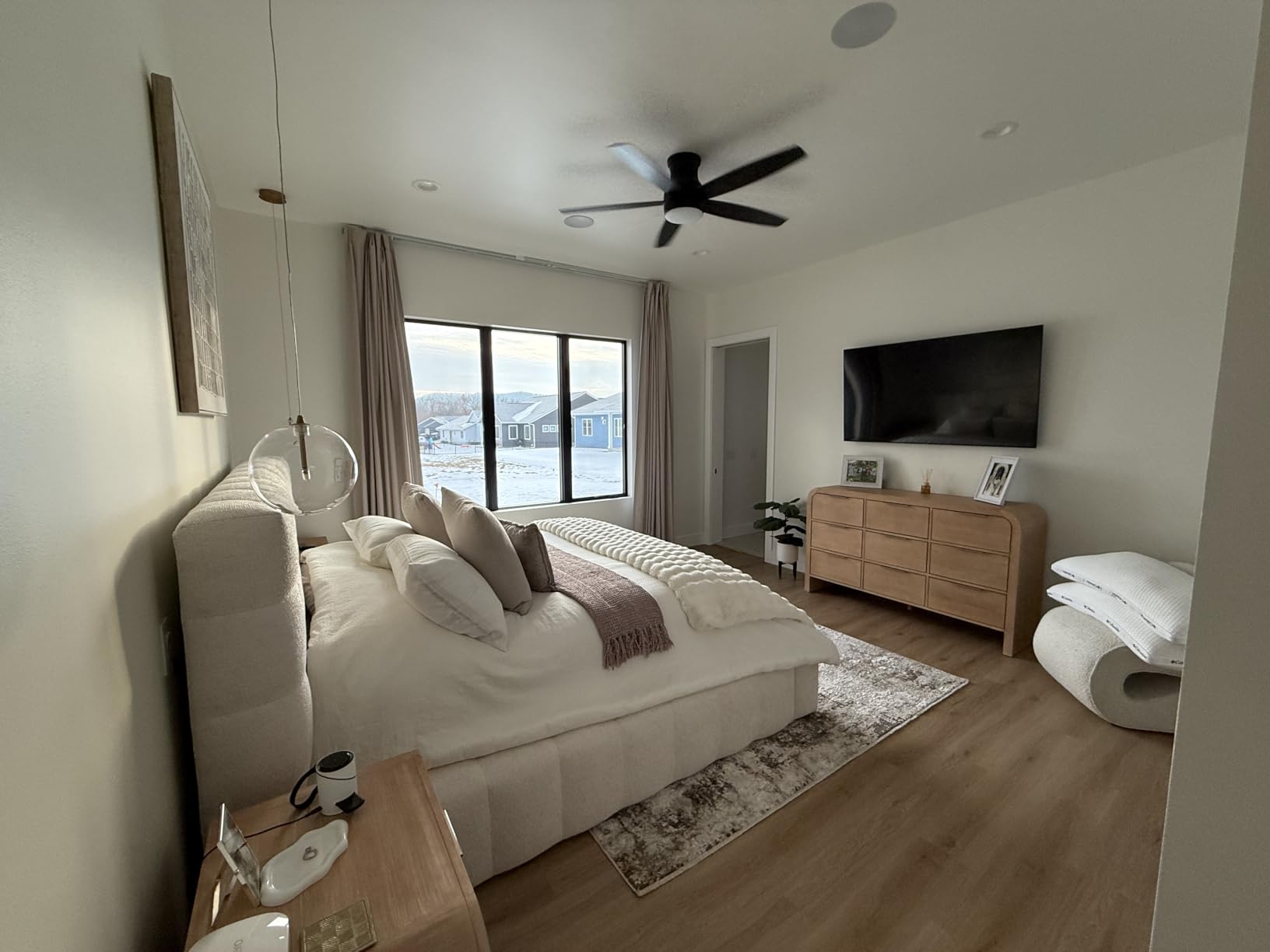 Osprey.Life Smart Motorized Curtain Track, 71-130in, No-Cut Adjustable Electric Rail, ~33dB Quiet Motor, Remote & App Control, Alexa, Google Assistant & Siri, Ceiling/Wall Mount (Center Opening) customer photo 2