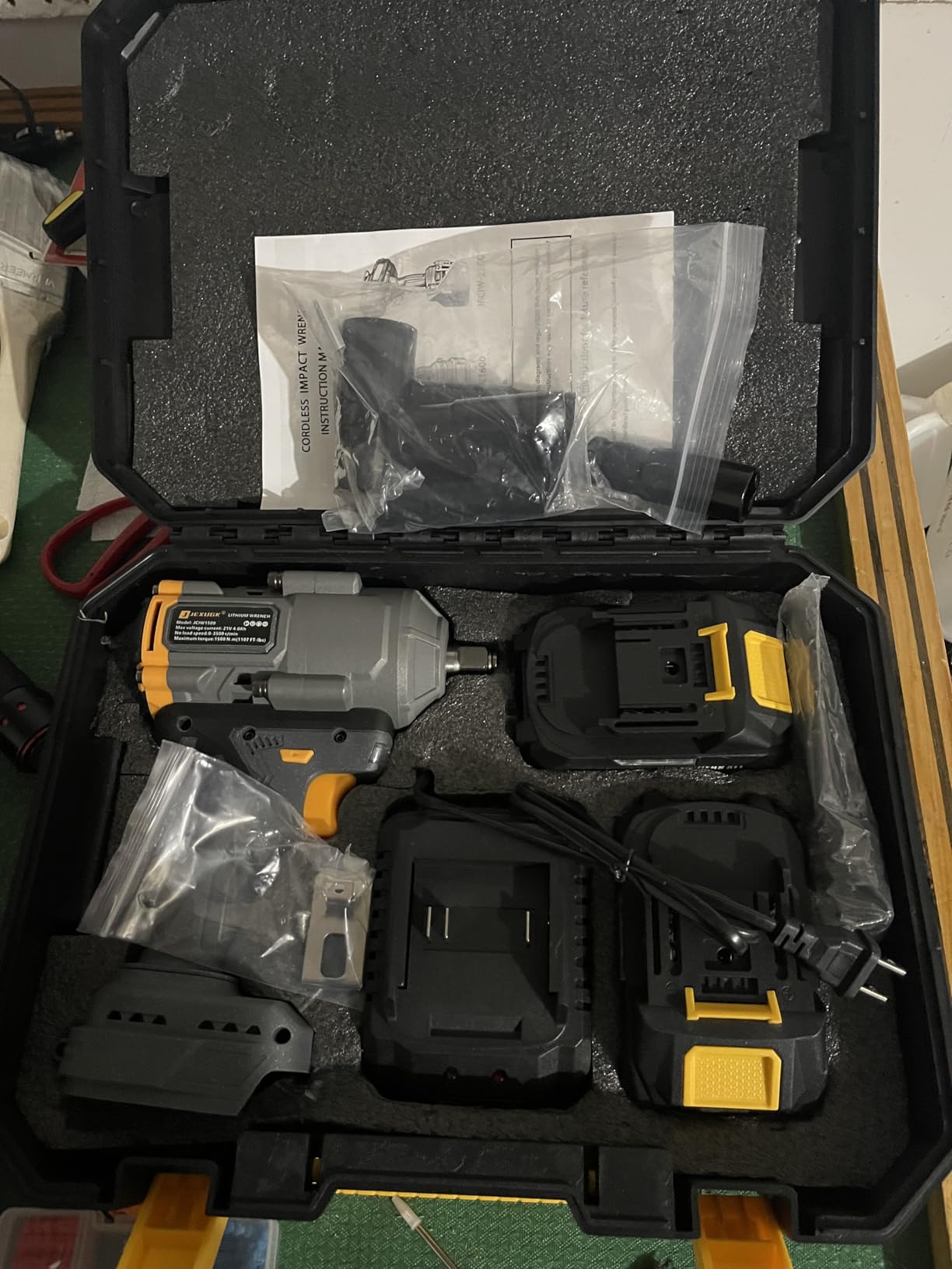 JEXUGK 1500Nm Impact Wrench, 1/2