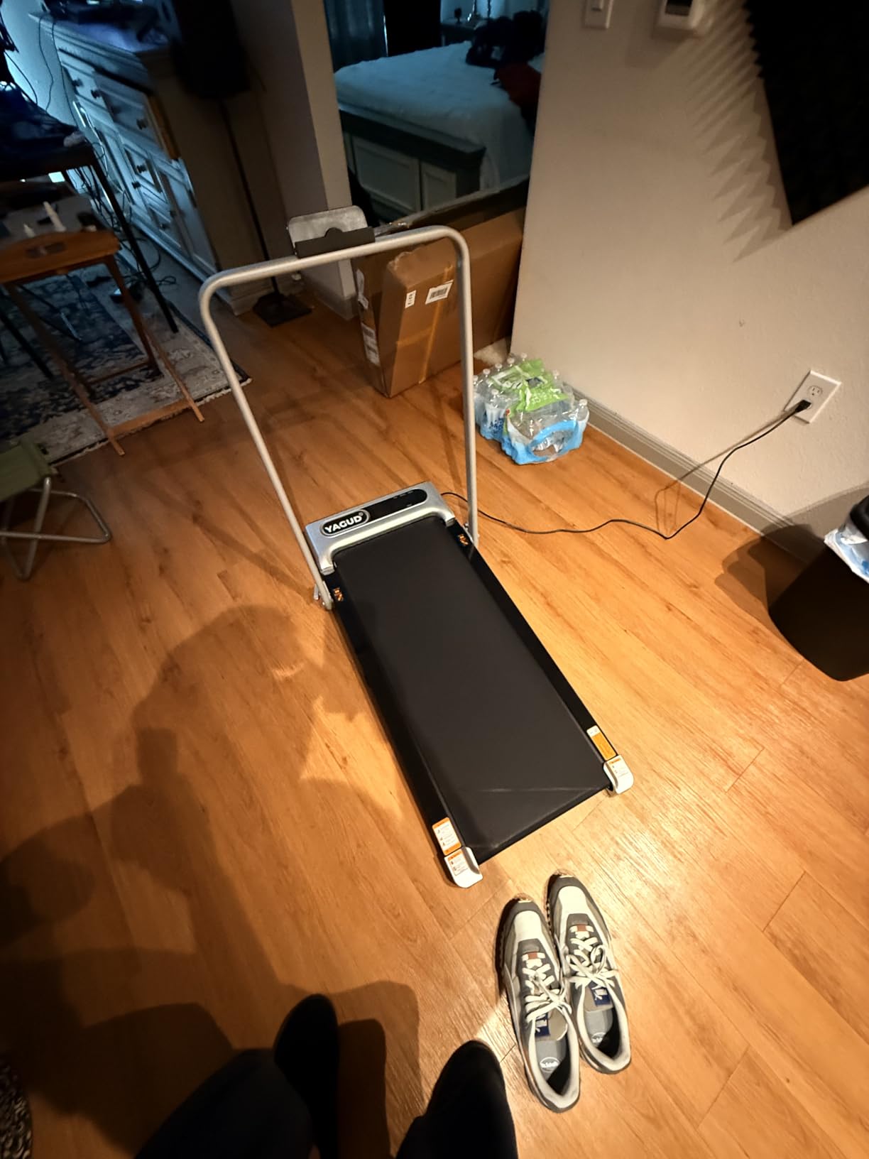 Yagud Walking Pad, Walking Pad Treadmill for Home Office, Portable Under Desk Treadmill with Remote Control and LED Display, Walking Jogging Running Machine customer photo 2