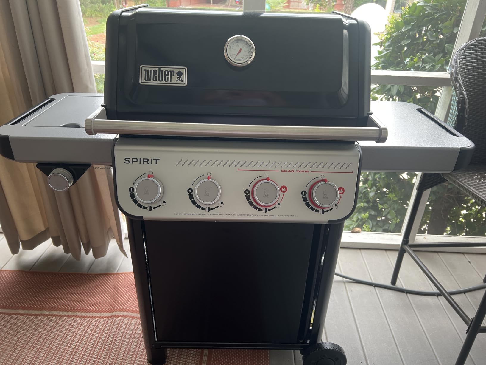 Weber Spirit E-435 Natural Gas Grill for Outdoor Cooking, 4 Burners and 1 Side Burner, Black - Porcelain-Enameled Cast-Iron Grates, Sear Zone customer photo 2