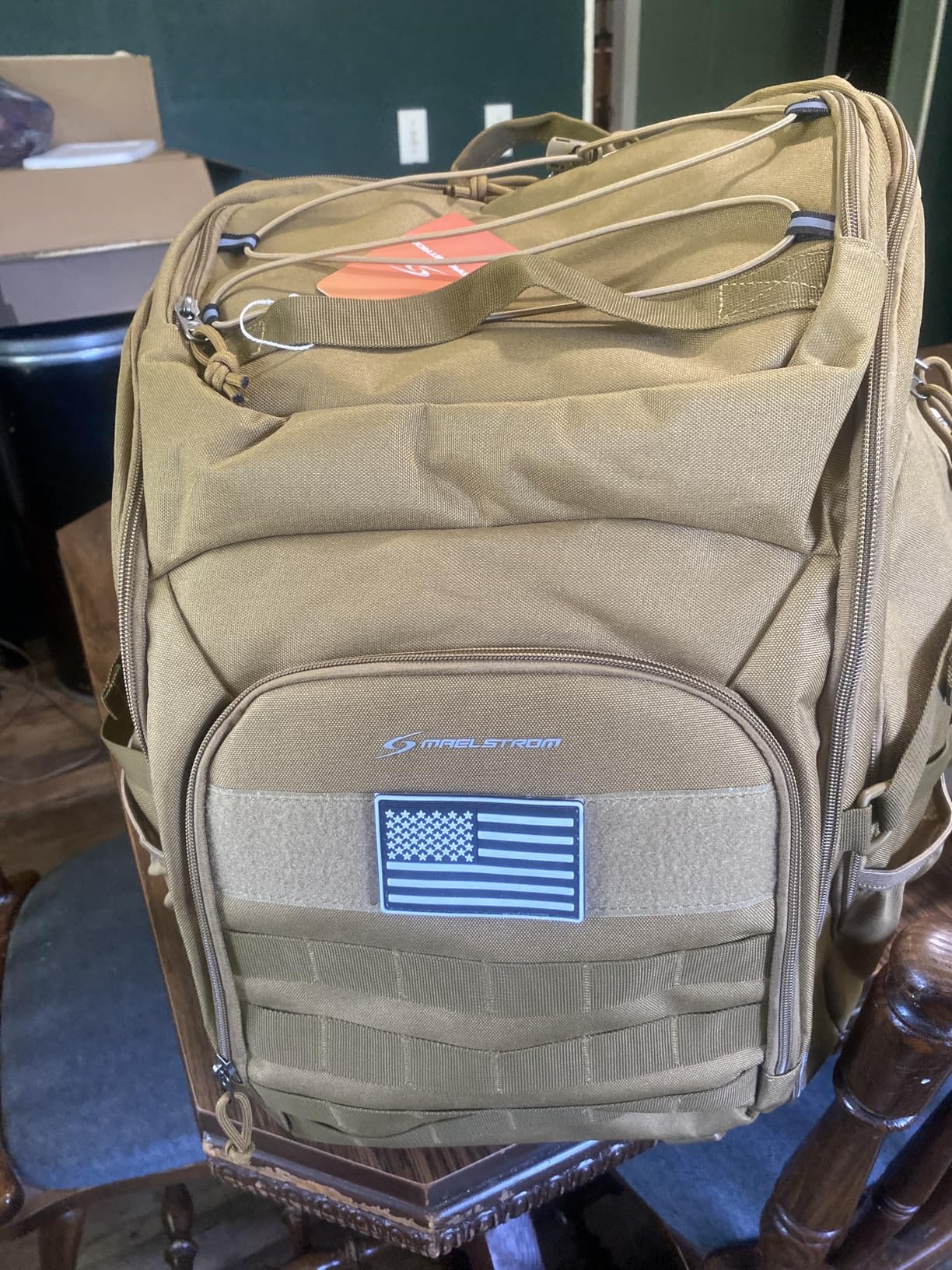 Maelstrom Tactical Backpack for Men, Water Resistant 40L Military Backpack, for Hiking, Camping, Gym with Molle System (Khaki) customer photo 2