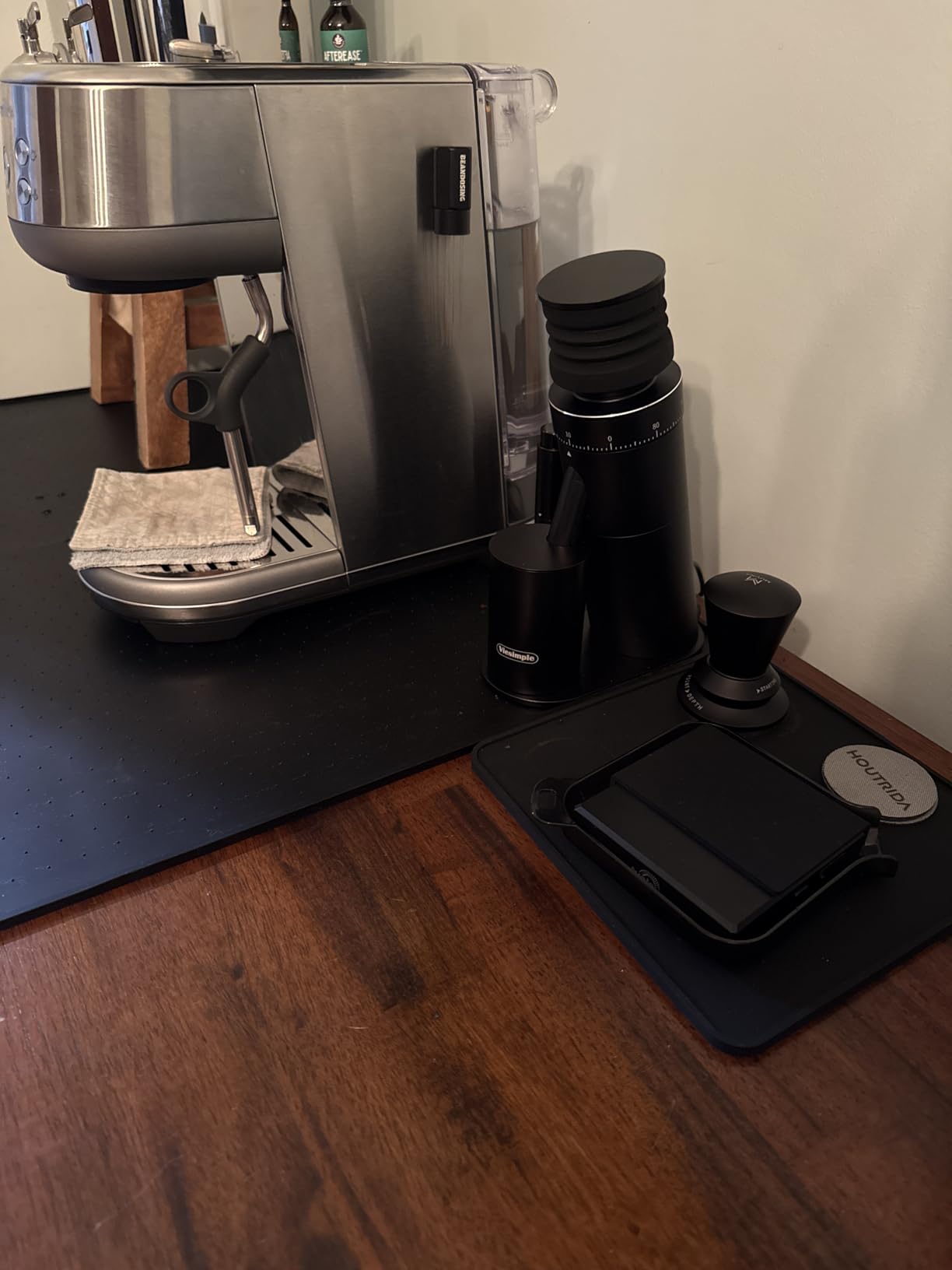 Coffee Grinder, Viesimple Gen 4, Single Dose Burr Coffee Grinders with Magnetic Dosing Cup, Electric Coffee Bean Grinder with Anti-Static Design, Espresso Grinder Compact & Quiet for Home Use Black customer photo 1