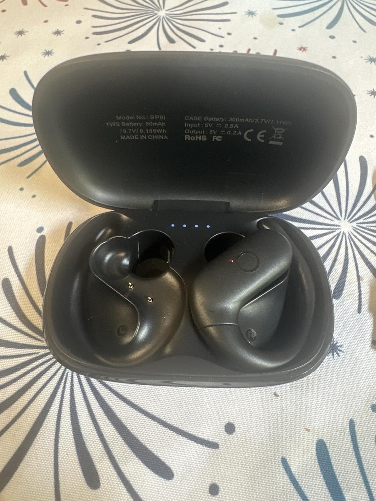 kurdene Wireless Earbuds Bluetooth Headphones Sport,Over Ear Buds with Deep Bass Sound,60Hrs Playtime Earphones Redesigned Comfort Fit with Earhooks for Running,Meeting,Workout-Black customer photo 2