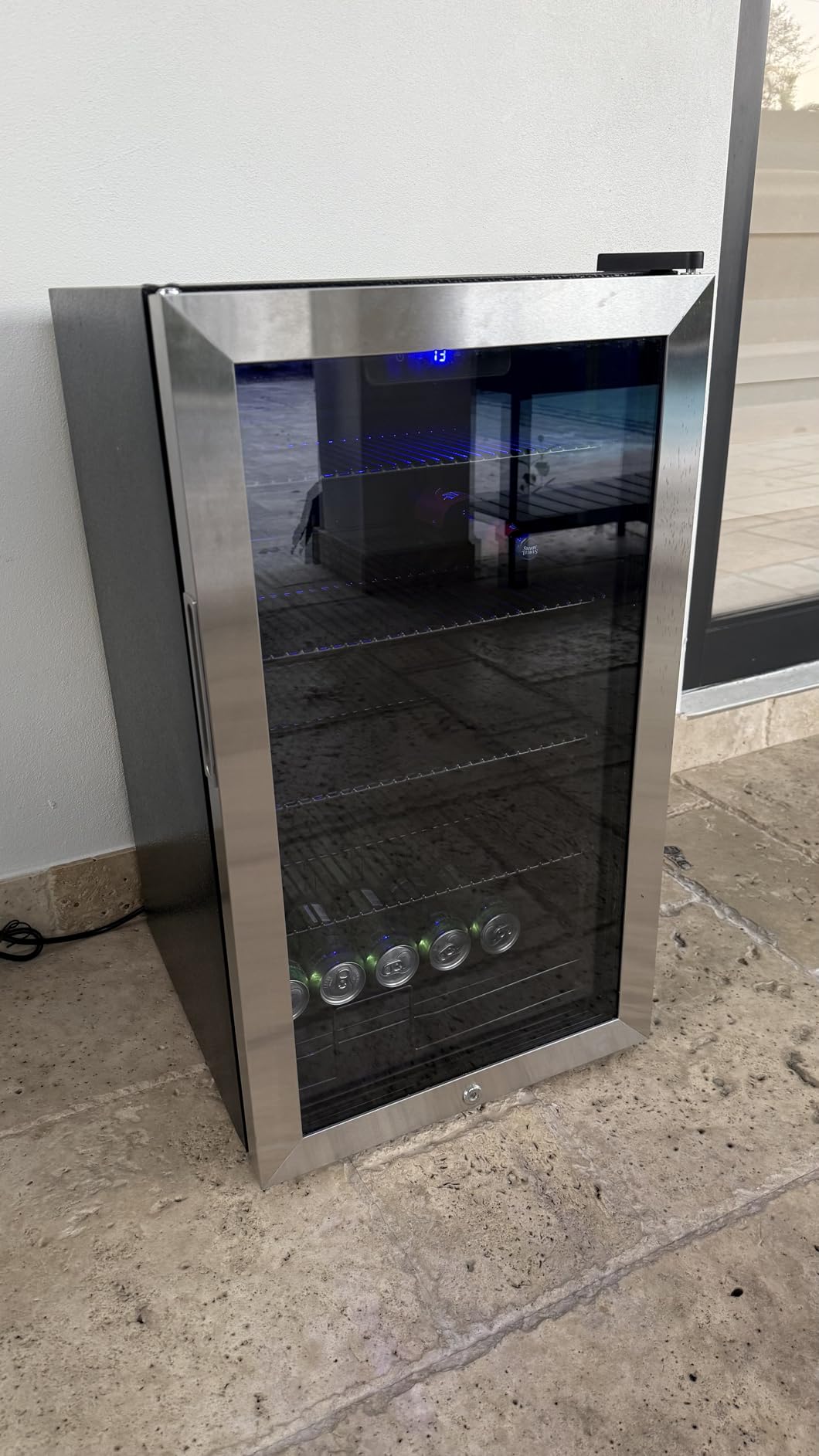 8 Bottles Wine Cooler Refrigerator, Small Wine Fridge, Mini Wine Fridge Countertop with Glass Door Wine Cellars for Red Wine, Champagne, Dry White Wine, Sparkling Wines customer photo 2