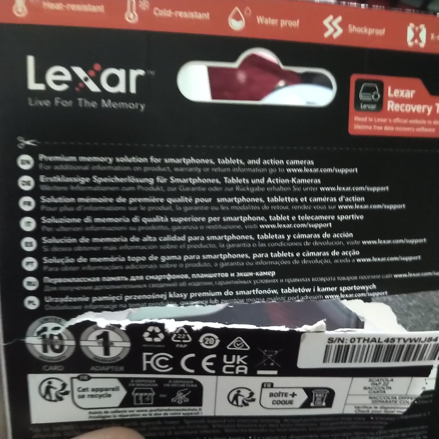 Lexar 256GB Blue Micro SD Card Up to 160MB/s, microSDXC UHS-I Memory Card with SD Adapter, C10, U3, A2, V30, Full HD, 4K UHD, High Speed TF Card customer photo 2