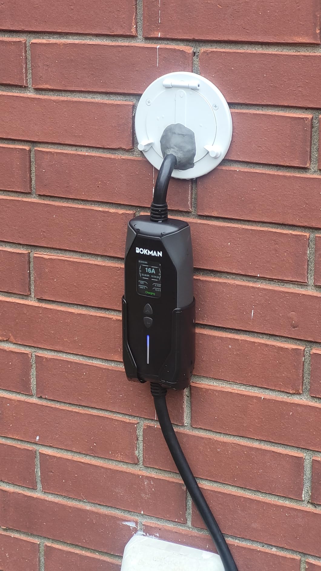 bokman Portable Level 2 & Level 1 EV Charger (240V, 32A), 25ft Cable and NEMA 14-50 Plug and NEMA 5-15 Adapter for Household Socket, Current Adjustable 6-32Amp (J1772 Connector) customer photo 2
