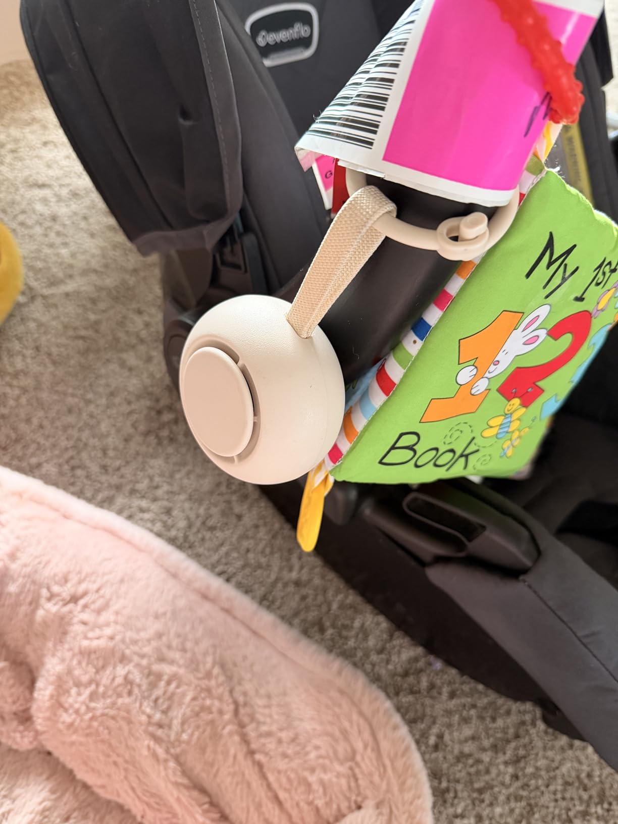 Portable Baby Sound Machine [White Noise for Babies Kids Adults][Timer Function][12 Soothing Sounds][Sleep Soother] 15 Hours Battery Life, Travel,Registry,Gifts,Shower,Clips on Baby Stroller customer photo 1