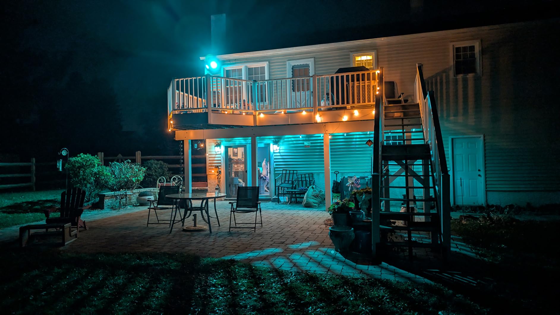 GE Cync Dynamic Effects Smart Cafe Lights, Color Changing Patio String Lights, Compatible with Alexa and Google, 48ft customer photo 2