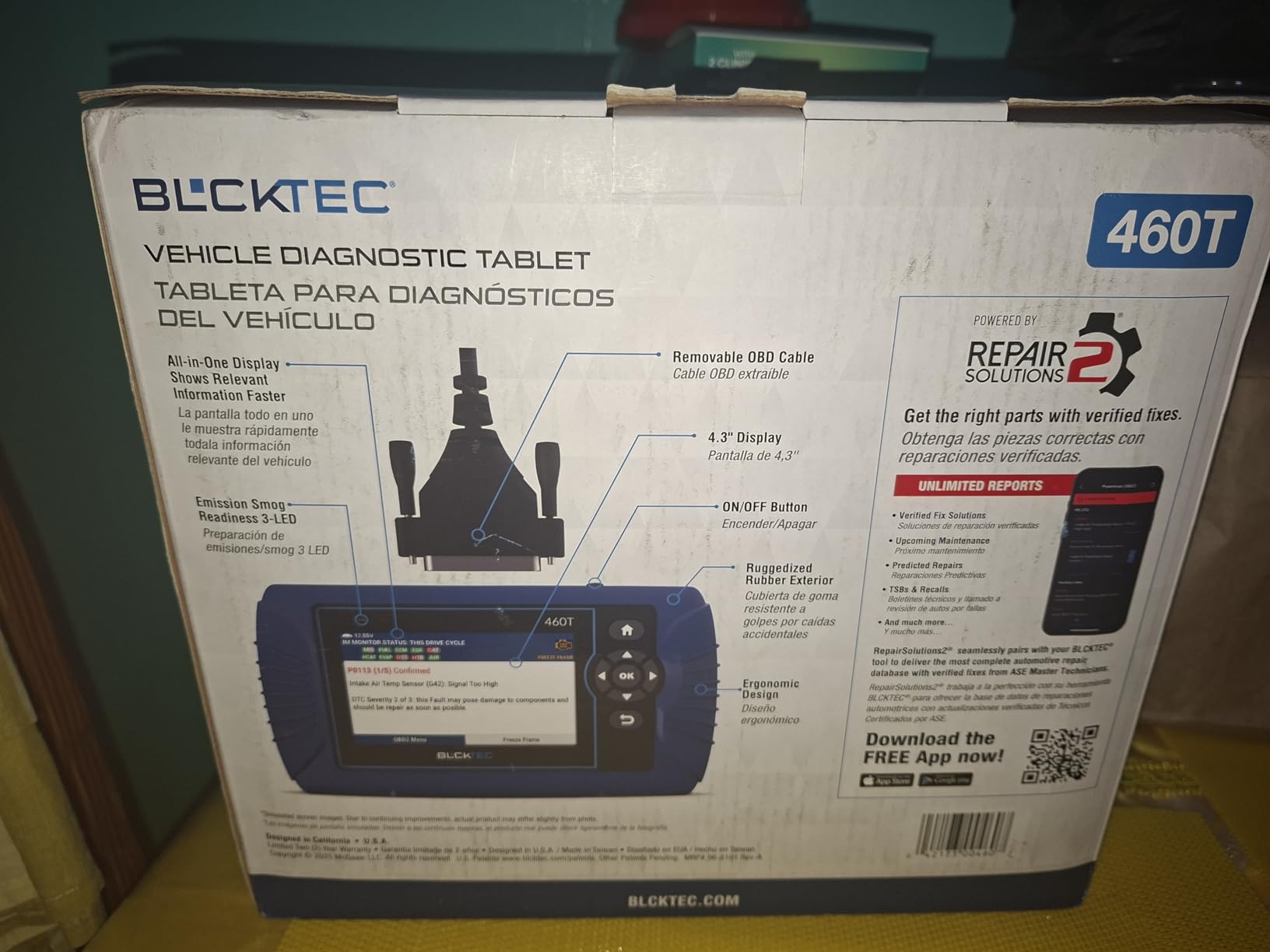 BLCKTEC 460T OBD2 Scanner Car Code Reader Engine ABS SRS Transmission Diagnostic Tool, 12 Reset Services, Oil/TPMS/EPB/BMS/SAS/DPF/Throttle Reset, ABS Bleeding, Battery Test, Auto VIN, Free Update customer photo 2