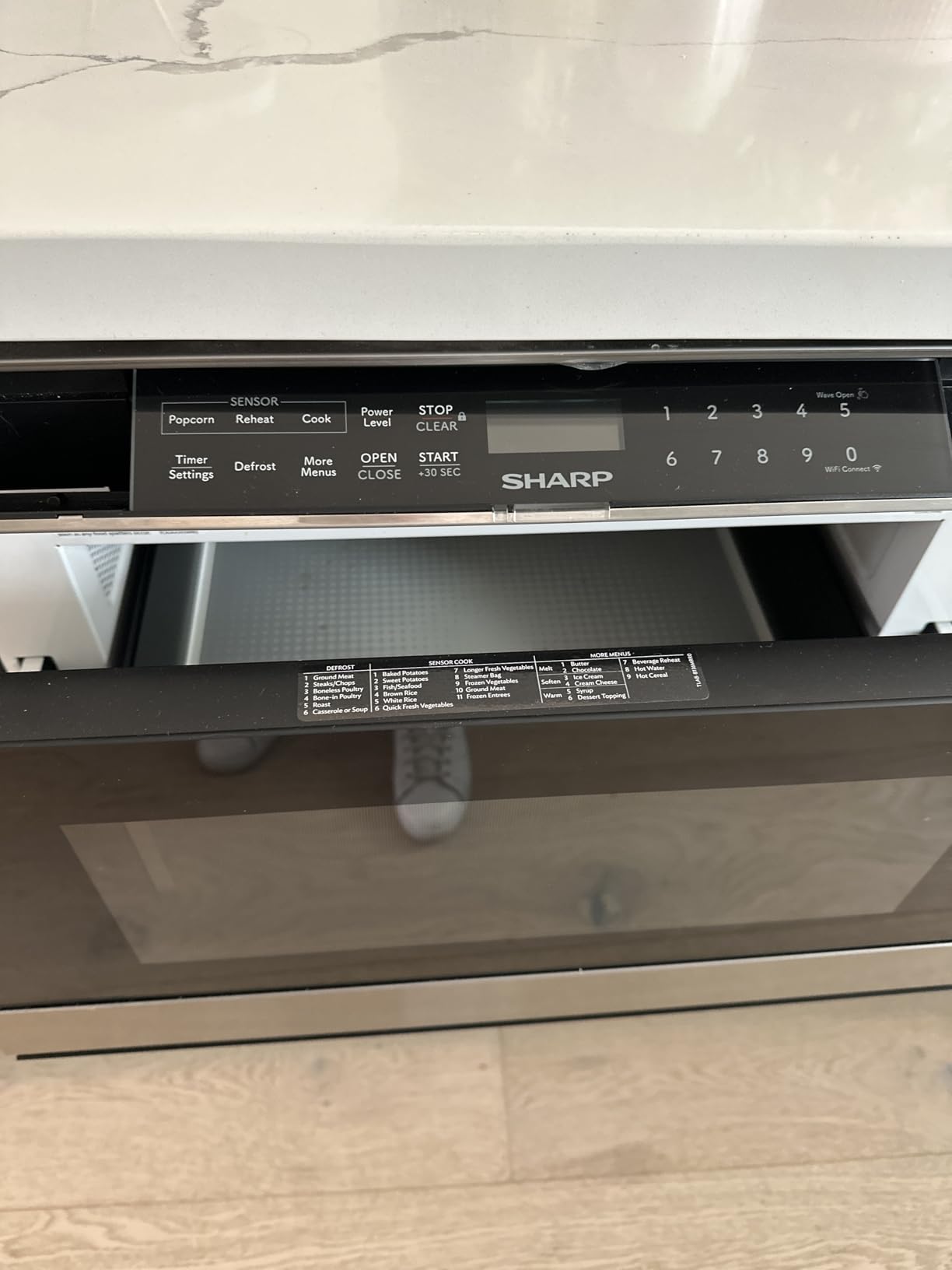 SHARP SMD2479JS Smart Microwave Drawer Oven with Easy Wave Open, 24-inch, 1.2 Cubic Feet, 950 Watt, Concealed Glass Touch Control Panel, Compatible with Alexa Certified, Stainless Steel customer photo 1