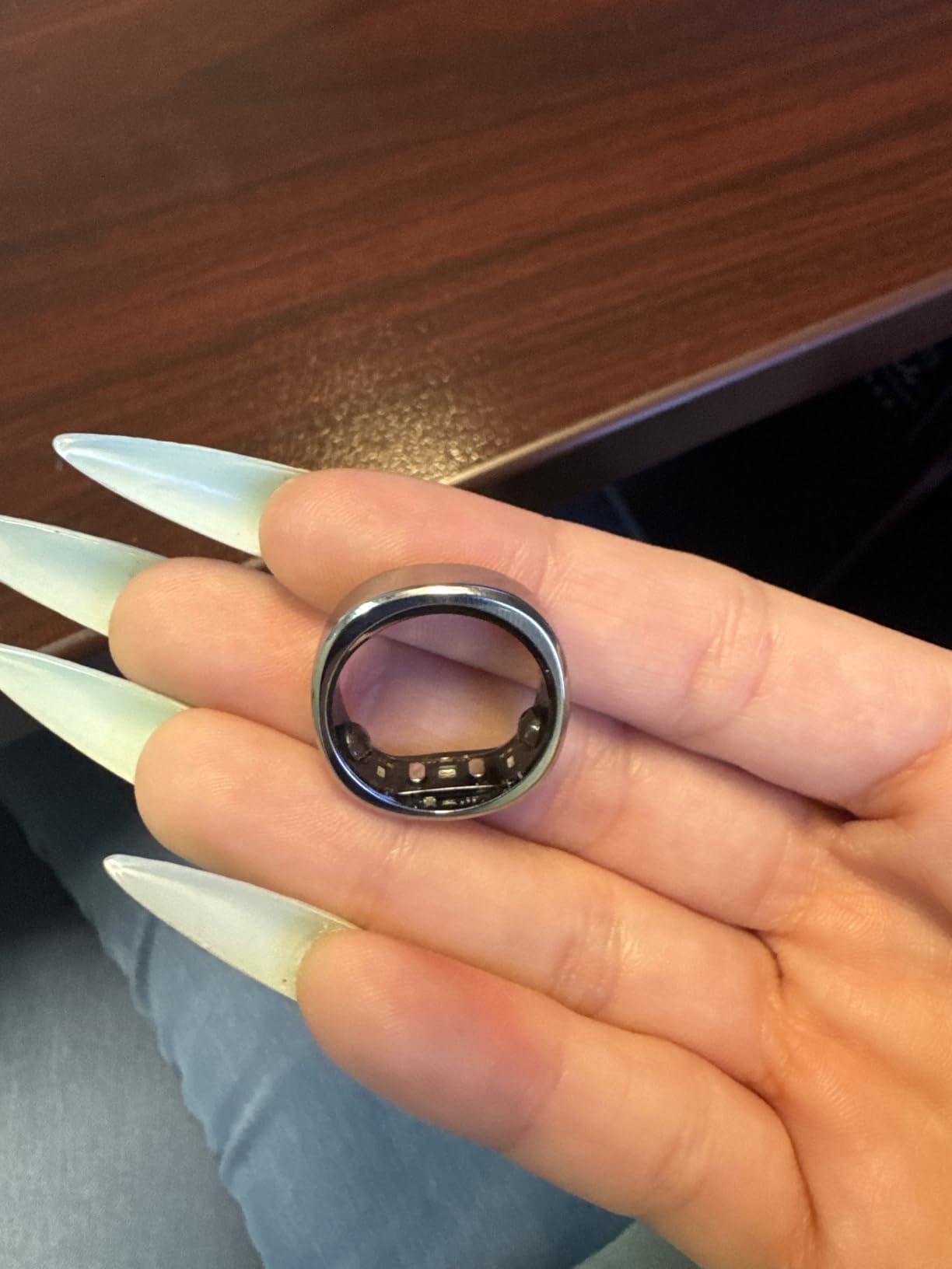 RingConn Gen 2 Air, Ultra-Thin AI Smart Ring, 10-Day Battery Life, Fitness/Sleep/Stress/HR Tracker for Women&Men, No App Fee for Standard Features, iOS & Android Compatible (Size 7, Galaxy Sliver) customer photo 2