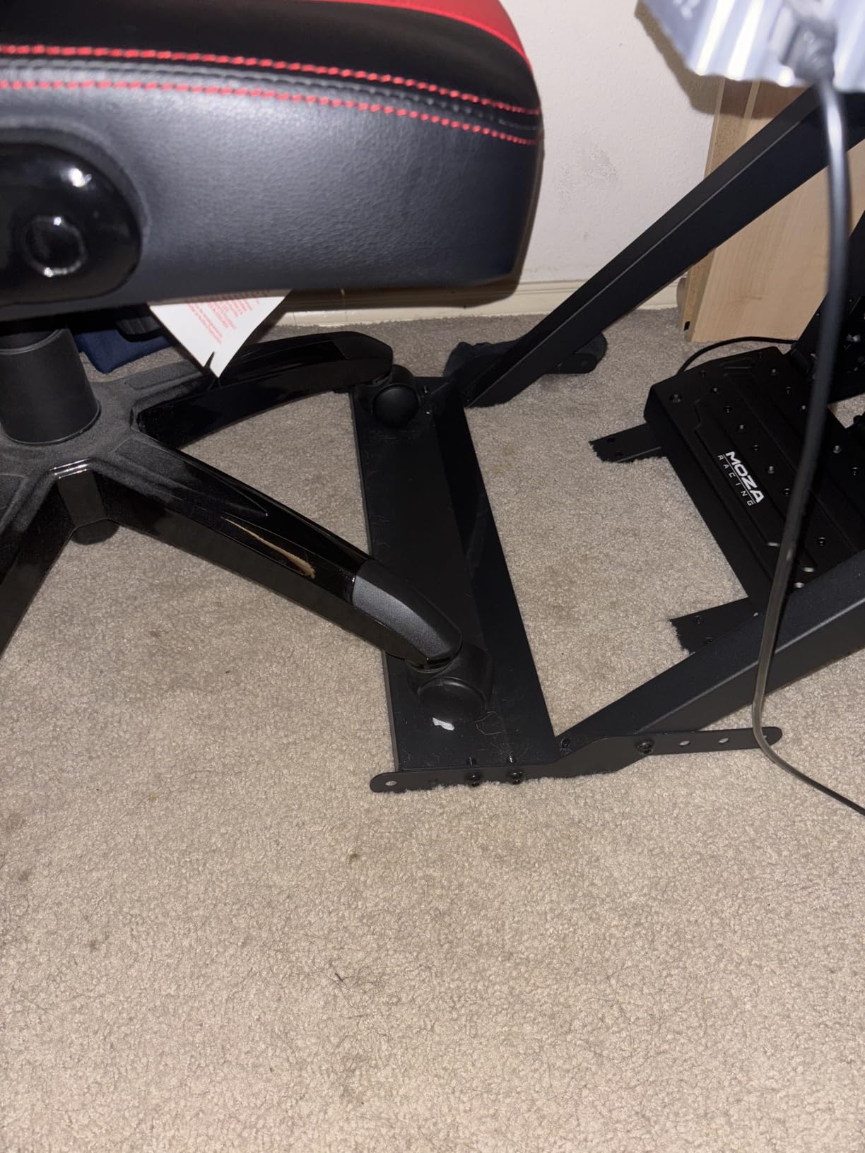 ARES WING Foldable Sim Racing Wheel Stand with Chair Fixing Slot, Formula and GT Racing Simulator Cockpit Compatible with Fanatec, Thrustmaster, Logitech, Moza, Racing Games on PS5, PS4, Xbox and PC customer photo 1