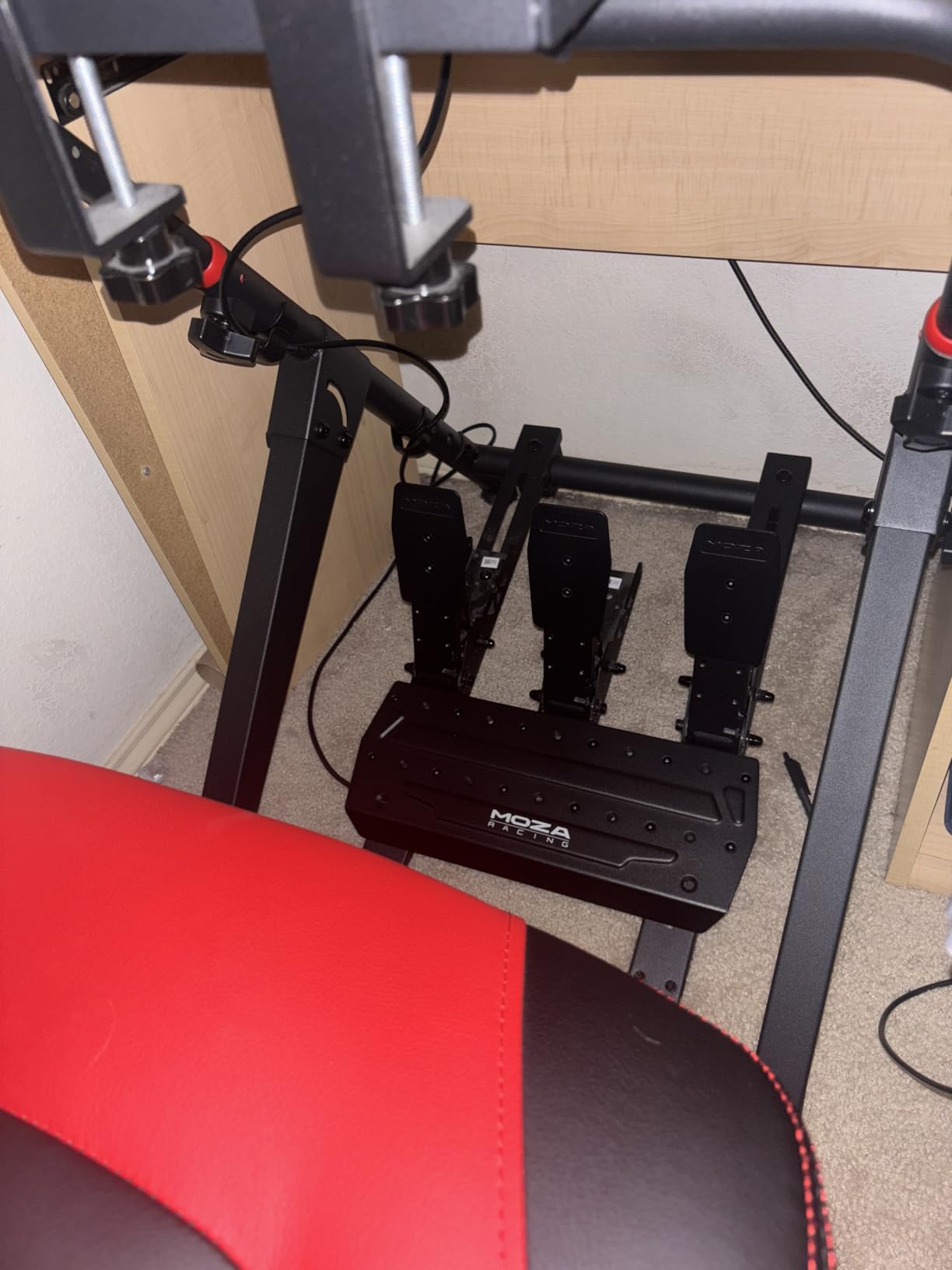 ARES WING Foldable Sim Racing Wheel Stand with Chair Fixing Slot, Formula and GT Racing Simulator Cockpit Compatible with Fanatec, Thrustmaster, Logitech, Moza, Racing Games on PS5, PS4, Xbox and PC customer photo 2