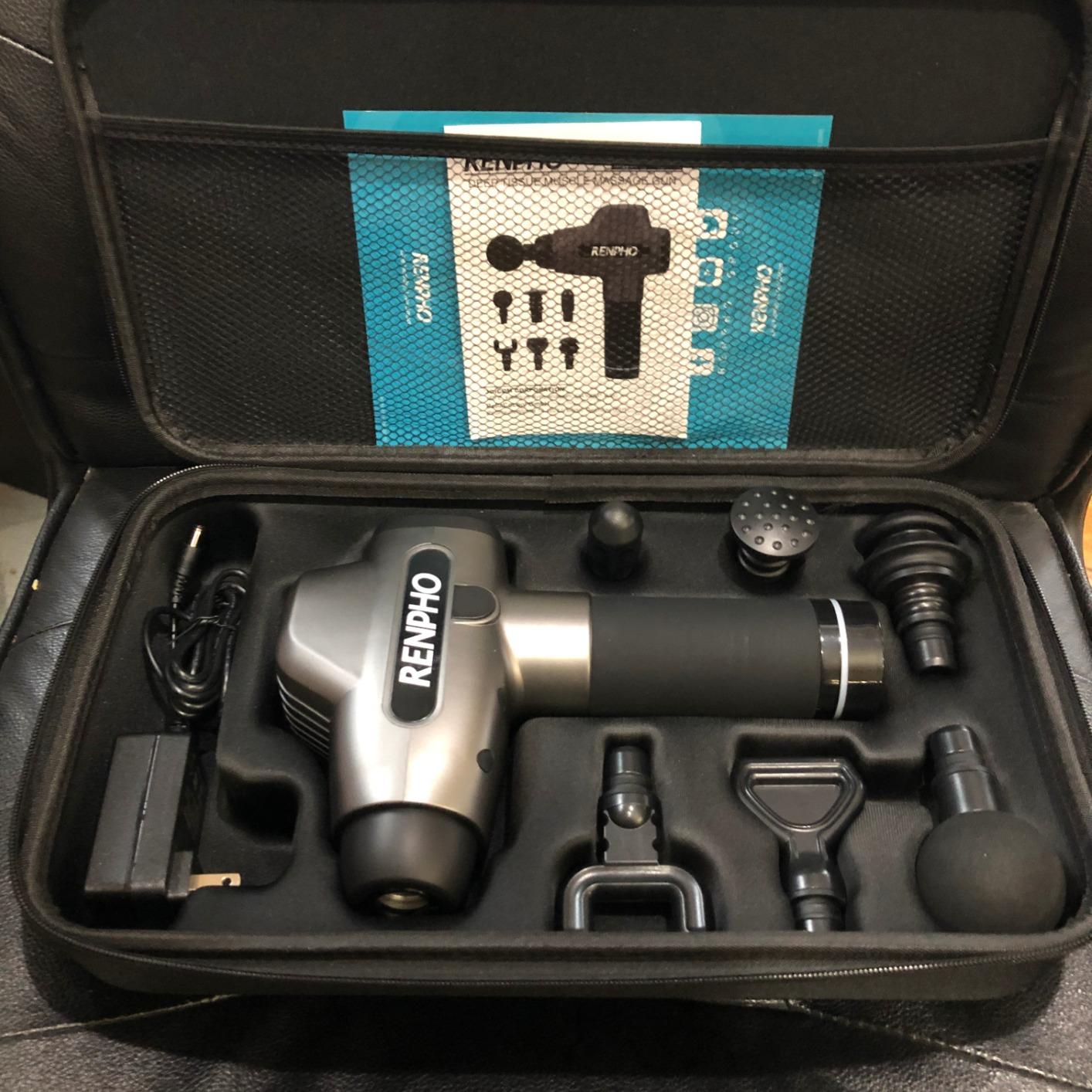 RENPHO Active+ Percussion Massage Gun, Mothers Day Gifts, 5 Adjustable Speeds for Back, Neck, Muscle Recovery - App Controlled Guided Courses, with Carry Case for Professional Athlete, Gym and Travel customer photo 1