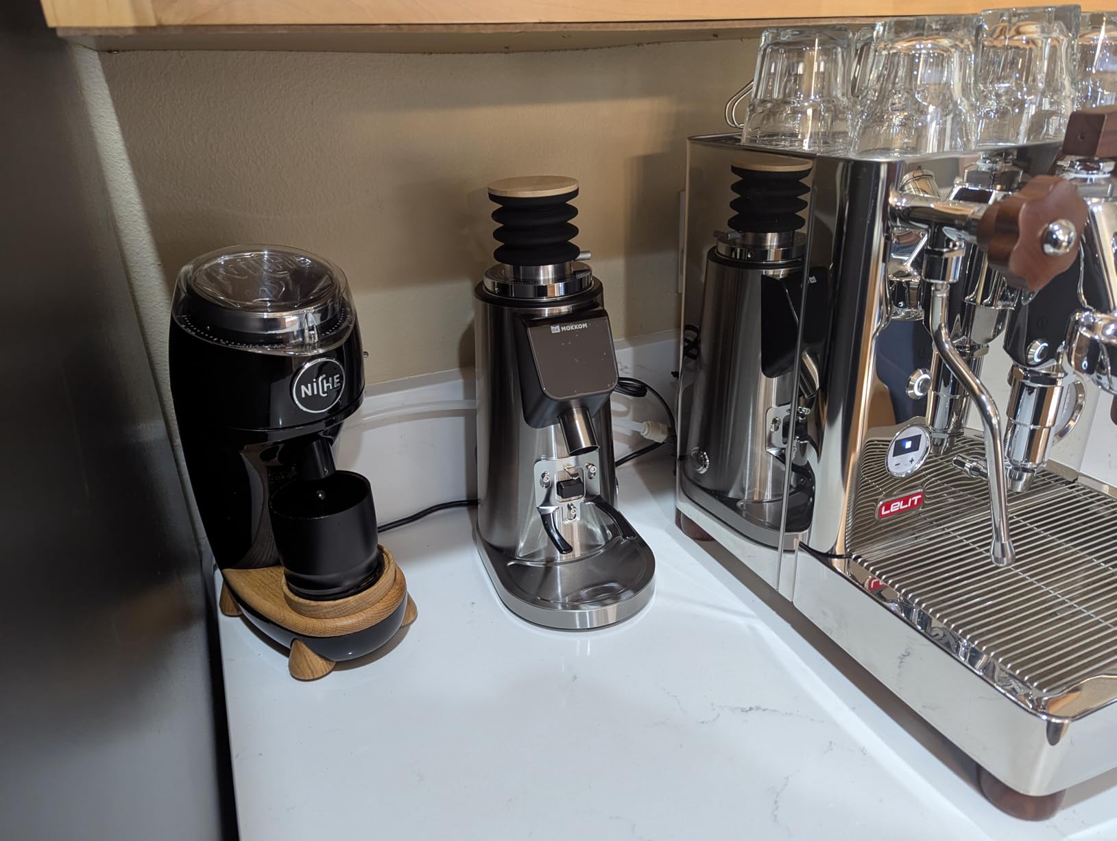 MOKKOM Professional 64mm Flat Burr Coffee Grinder with 100 Grind Settings, All-Metal Stainless Steel Body, Coffee Bean Grinder with Adjustable Electronic Timer, Anti-Static, LED Display customer photo 2