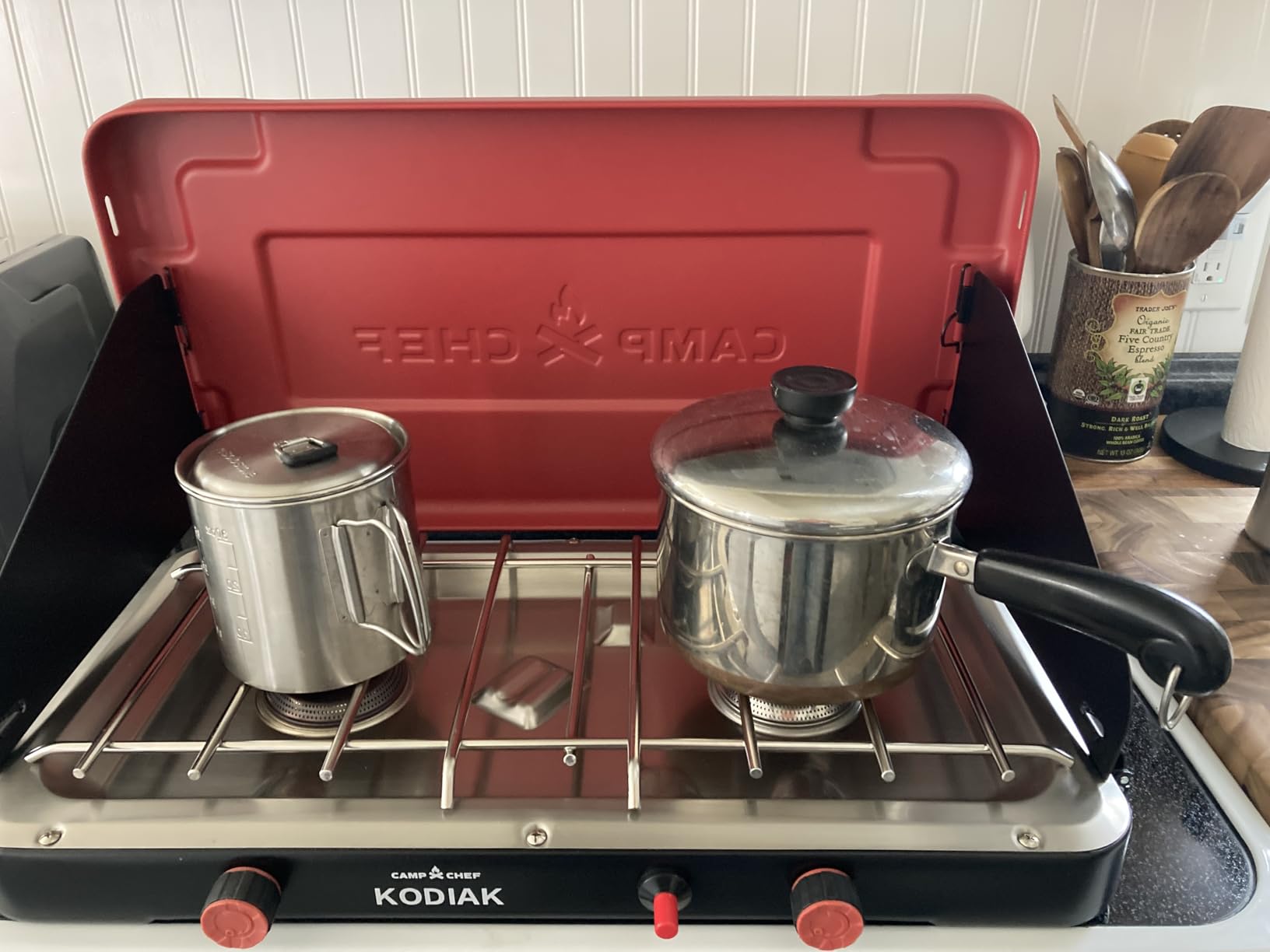 Camp Chef Mountain Series Kodiak - High Output Two-Burner Camp Stove - Lid Doubles as Windscreen - Portable Cooking Stove - For Outdoor Cooking - 20,000 BTU's customer photo 1