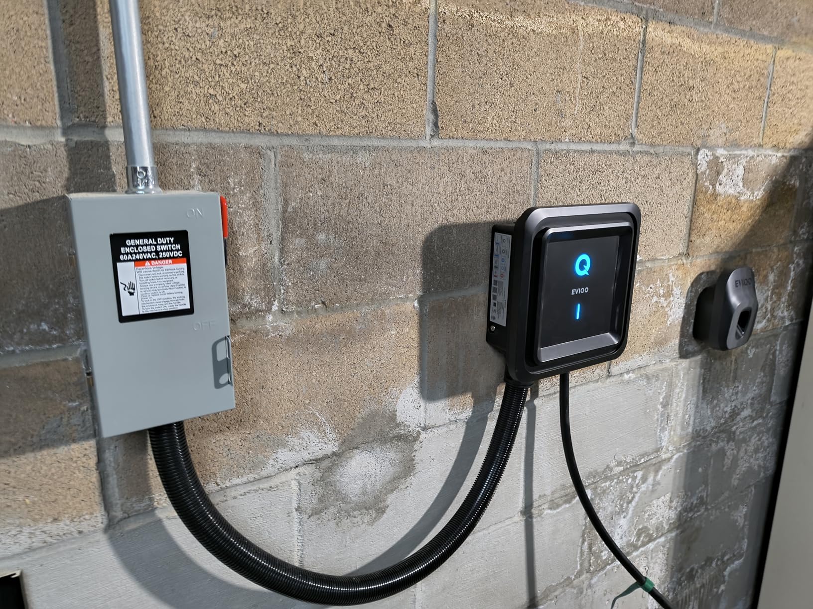 EVIQO NACS Charger for Tesla 48 Amp 240V Hardwired Level 2 EV Charger - Wall EV Charger Level 2, 25ft Cable, WiFi (2.4 GHz) Smart App - Weatherproof, Outdoor (IP66,NEMA 4) UL, ETL Certified customer photo 1