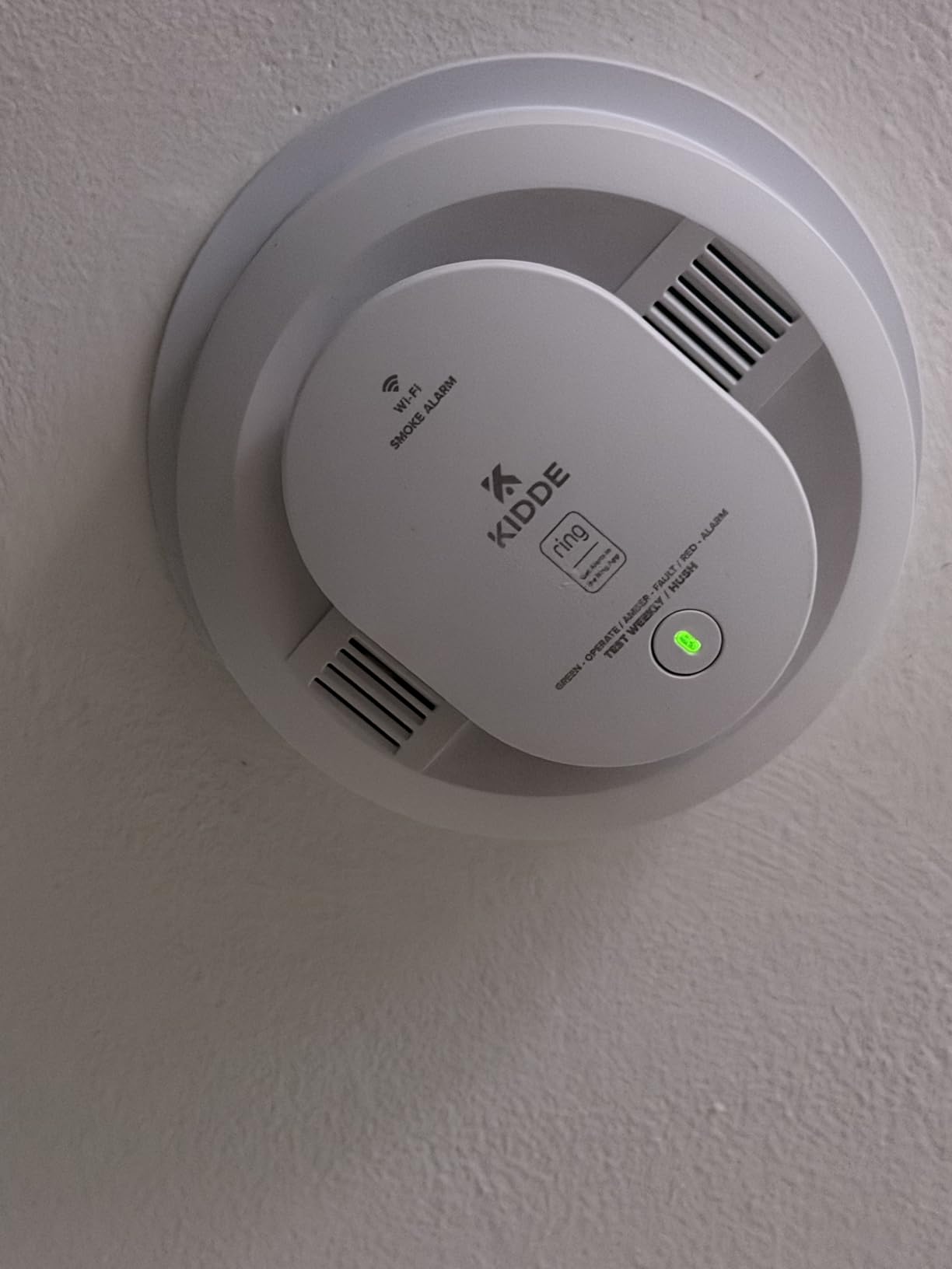 Smart Smoke Detector, Ring App Enabled for Real-Time Notifications, Hardwired Alarm, AA Backup Battery customer photo 1