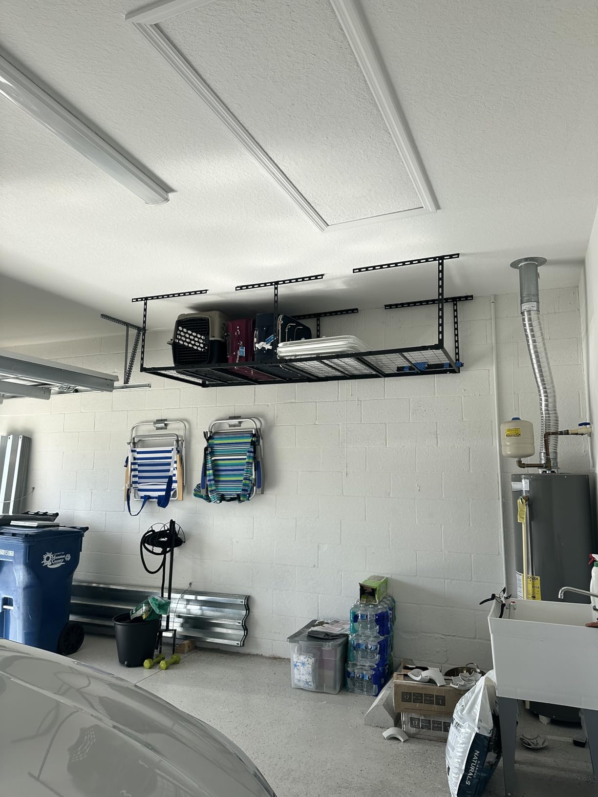 Jusgym 3X8FT Overhead Garage Storage Rack, 26