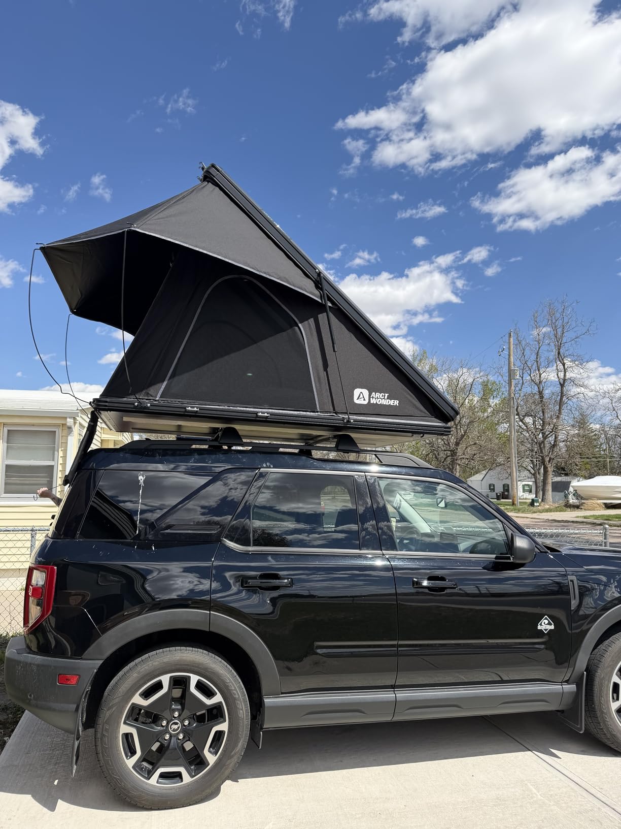 Rooftop Tent Hard Shell with Winter Thermal Layer, Solar Panel Roof Top Tent Hardshell for Jeep SUV Truck Van customer photo 1